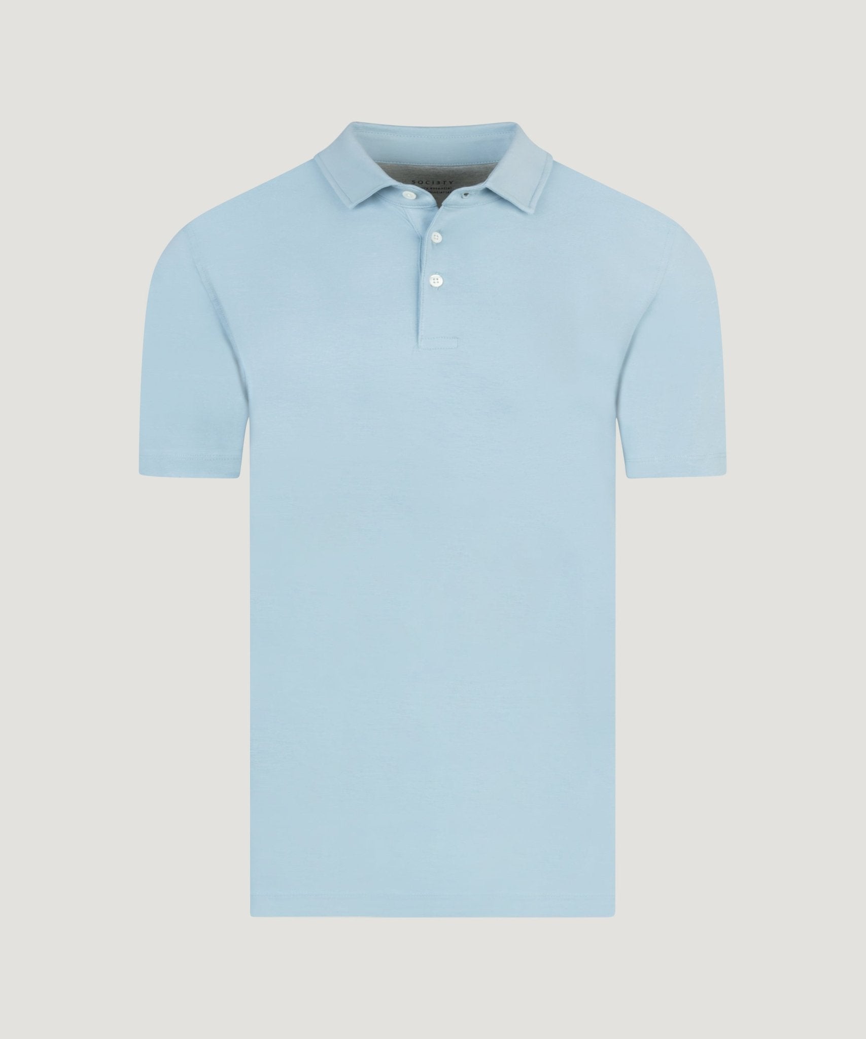 SOCI3TY Luxury Sportswear Polo jersey stretch lichtblauw - THE SOCIETY SHOP