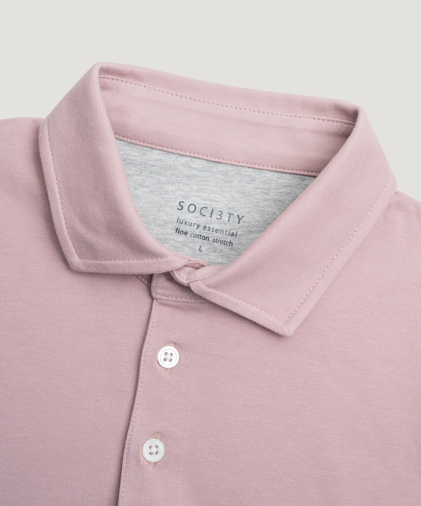 SOCI3TY Luxury Sportswear Polo jersey stretch oudroze - THE SOCIETY SHOP