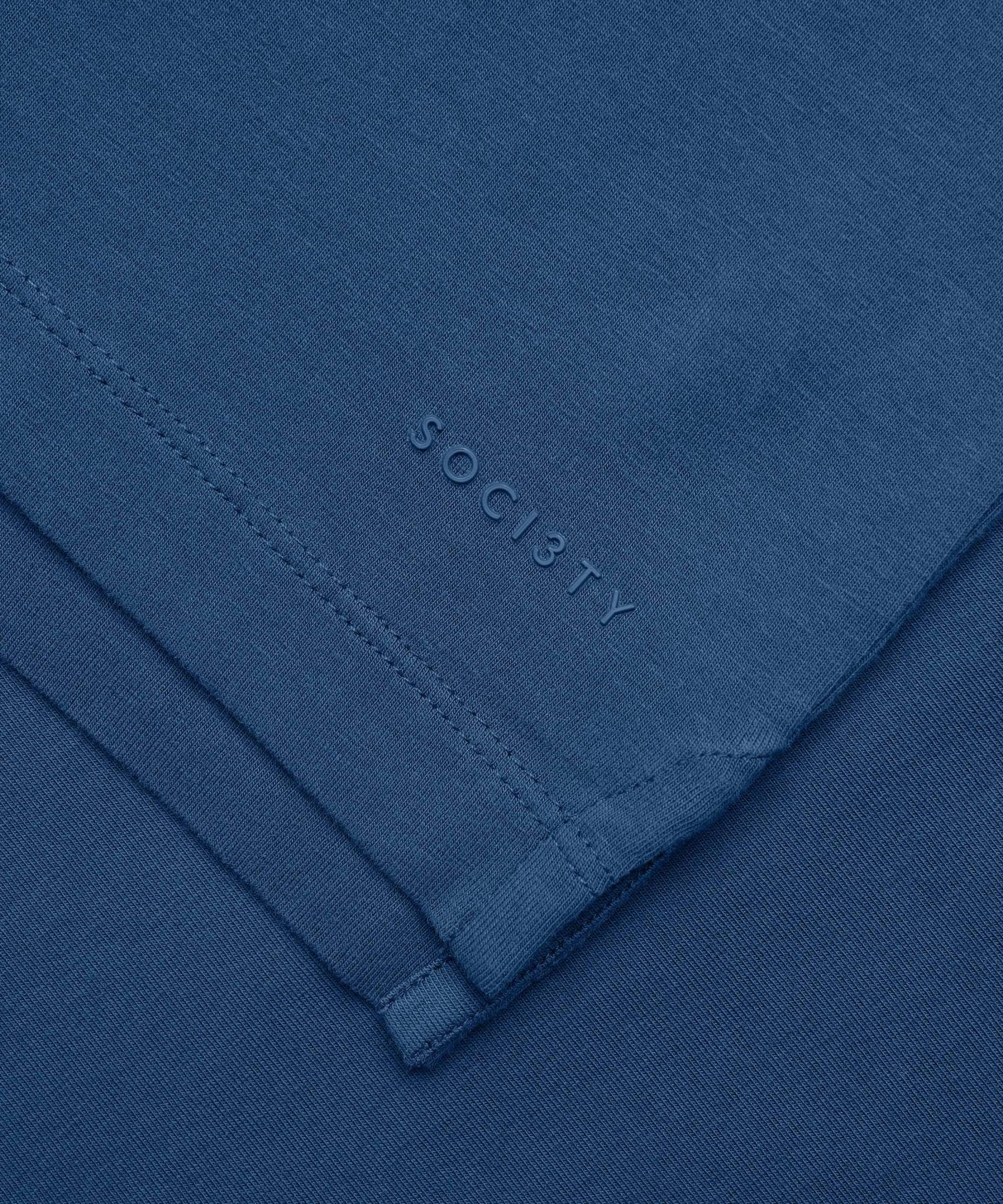 SOCI3TY Polo katoen jersey stretch blauw - THE SOCIETY SHOP