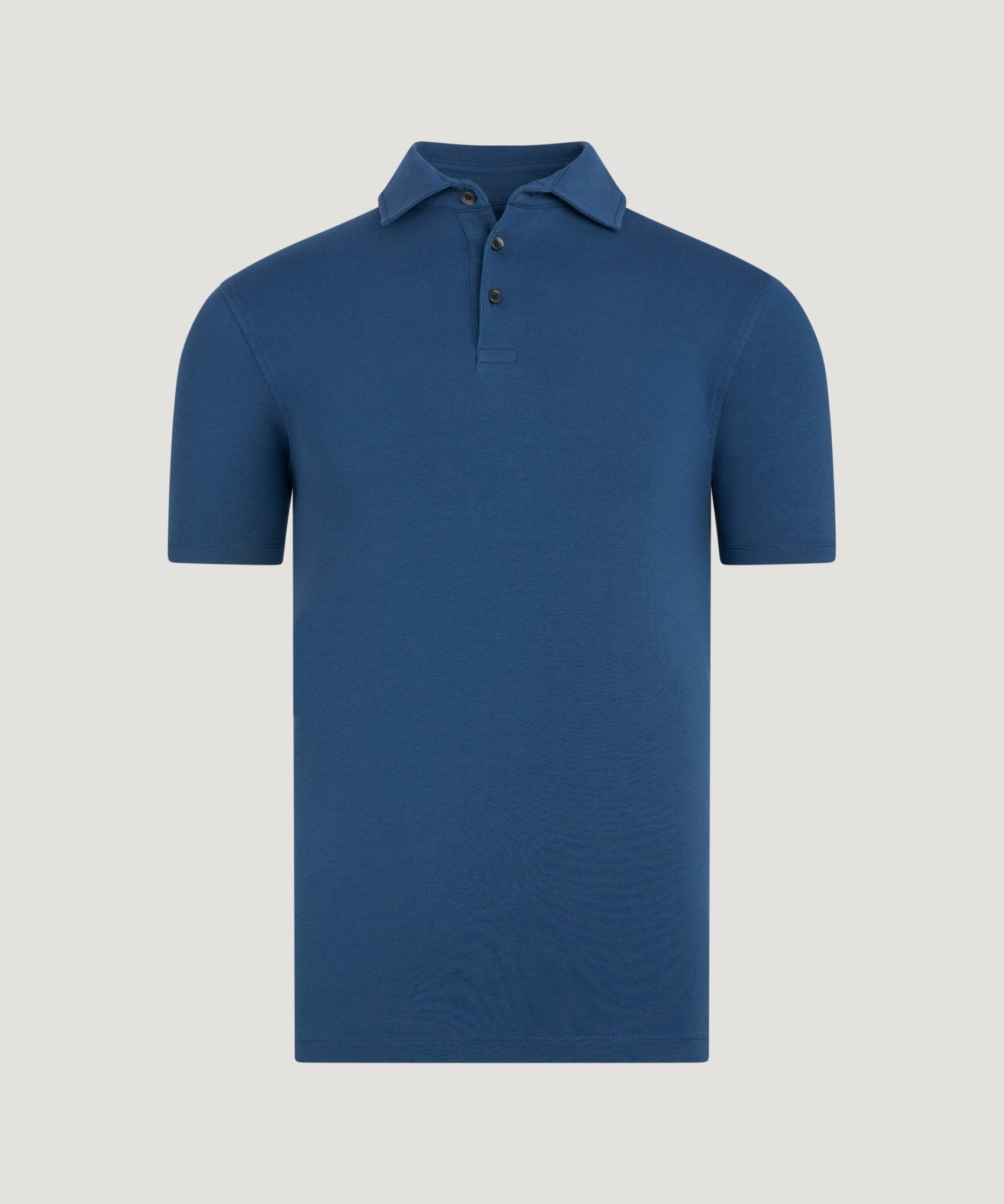 SOCI3TY Polo katoen jersey stretch blauw - THE SOCIETY SHOP
