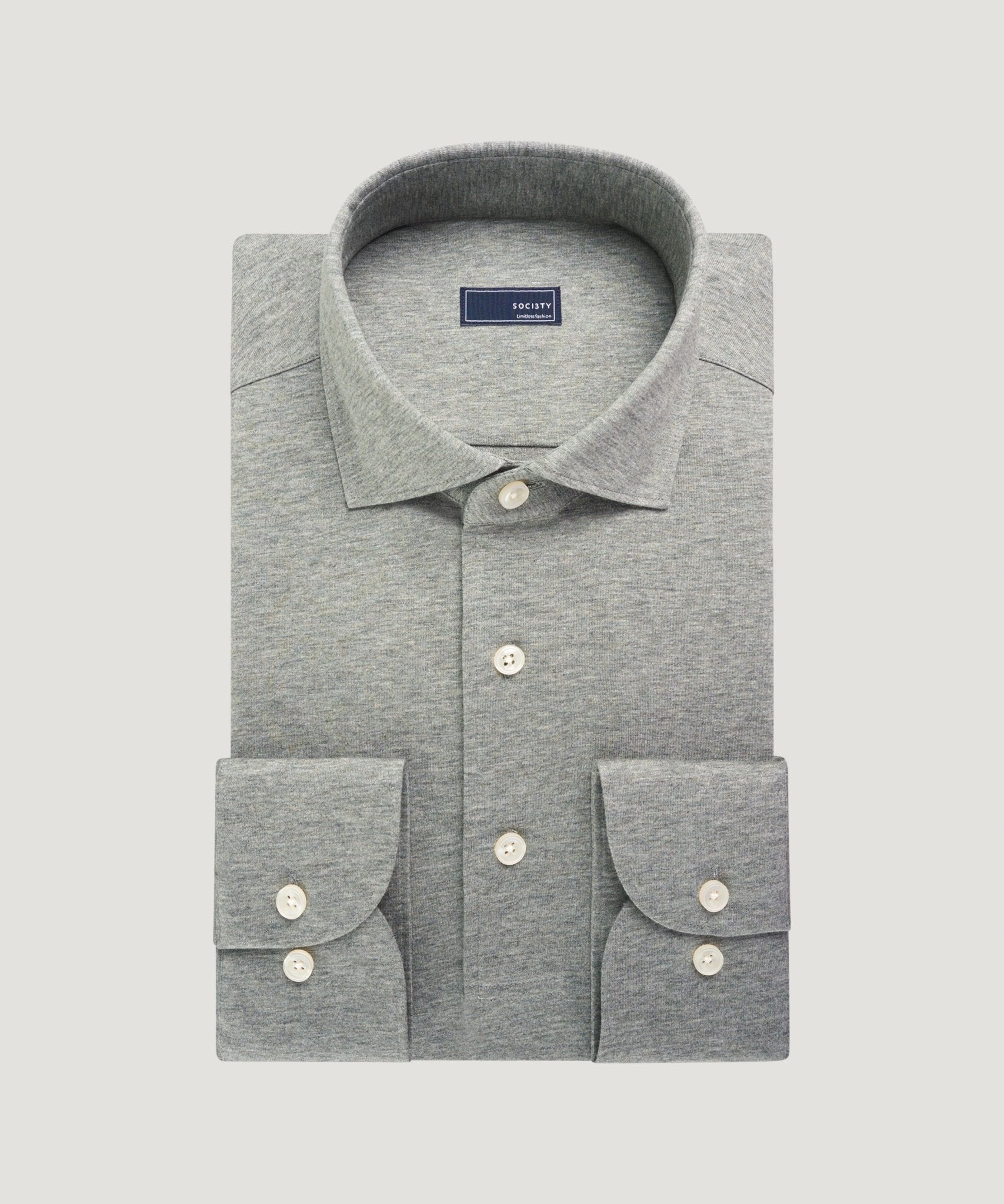 SOCI3TY Polo lange mouw katoen groen - The Society Shop
