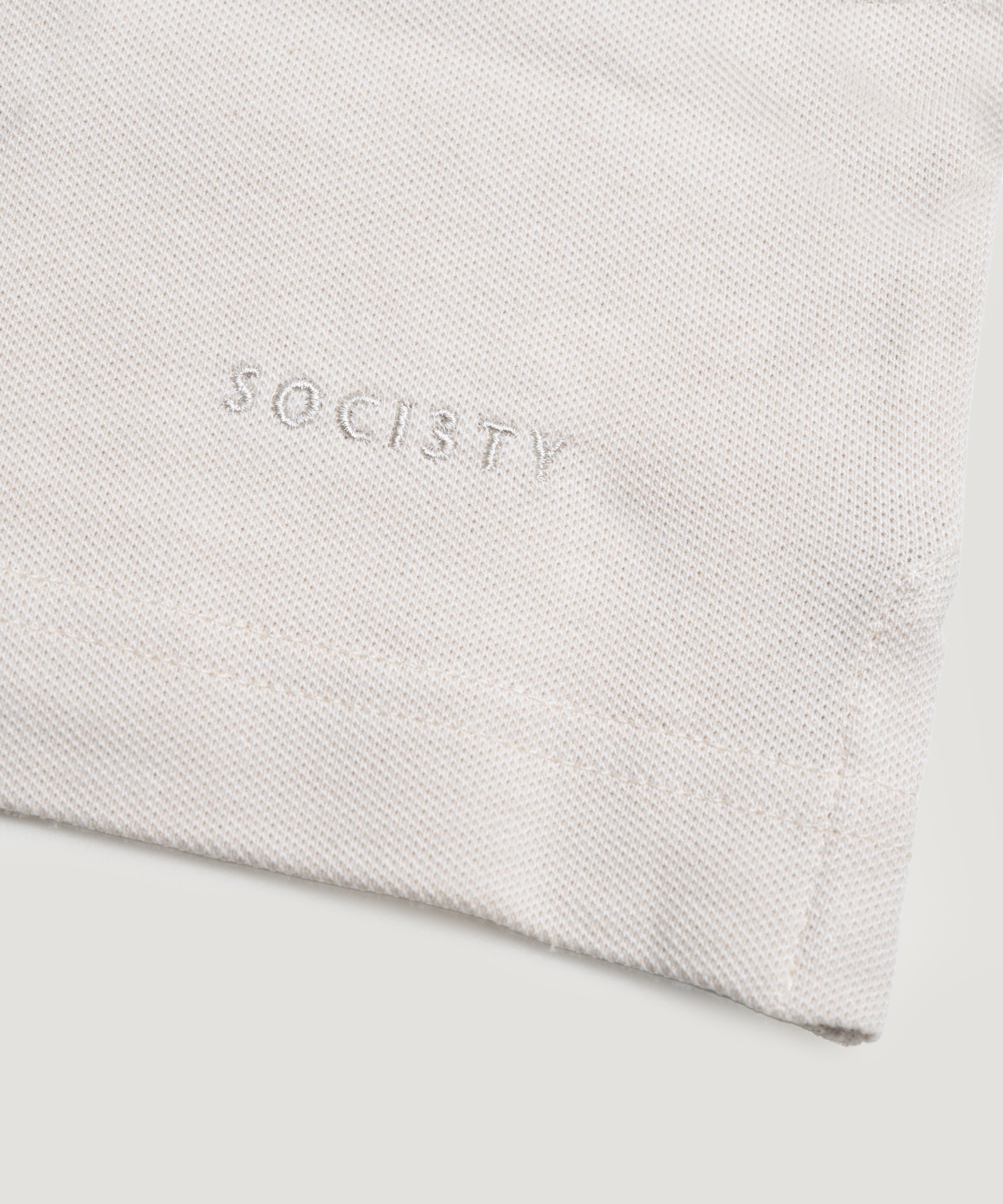 SOCI3TY Luxury Sportswear Polo piqué stretch beige - THE SOCIETY SHOP