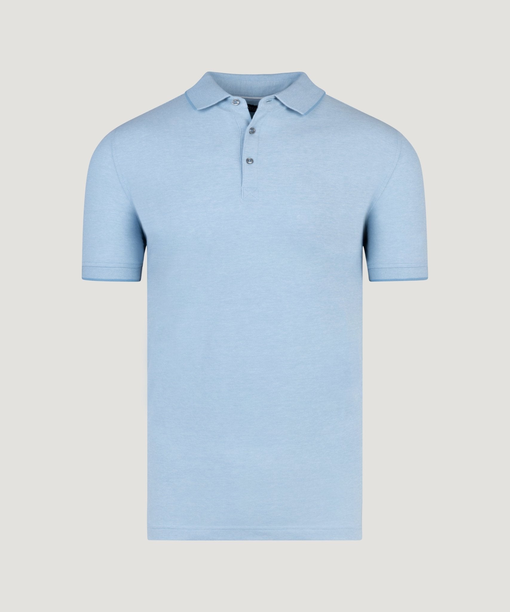 SOCI3TY Luxury Sportswear Polo piqué stretch lichtblauw - THE SOCIETY SHOP