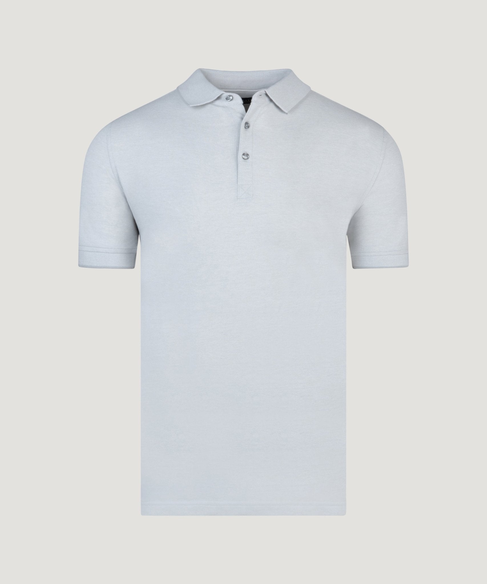 SOCI3TY Luxury Sportswear Polo piqué stretch lichtgrijs - THE SOCIETY SHOP