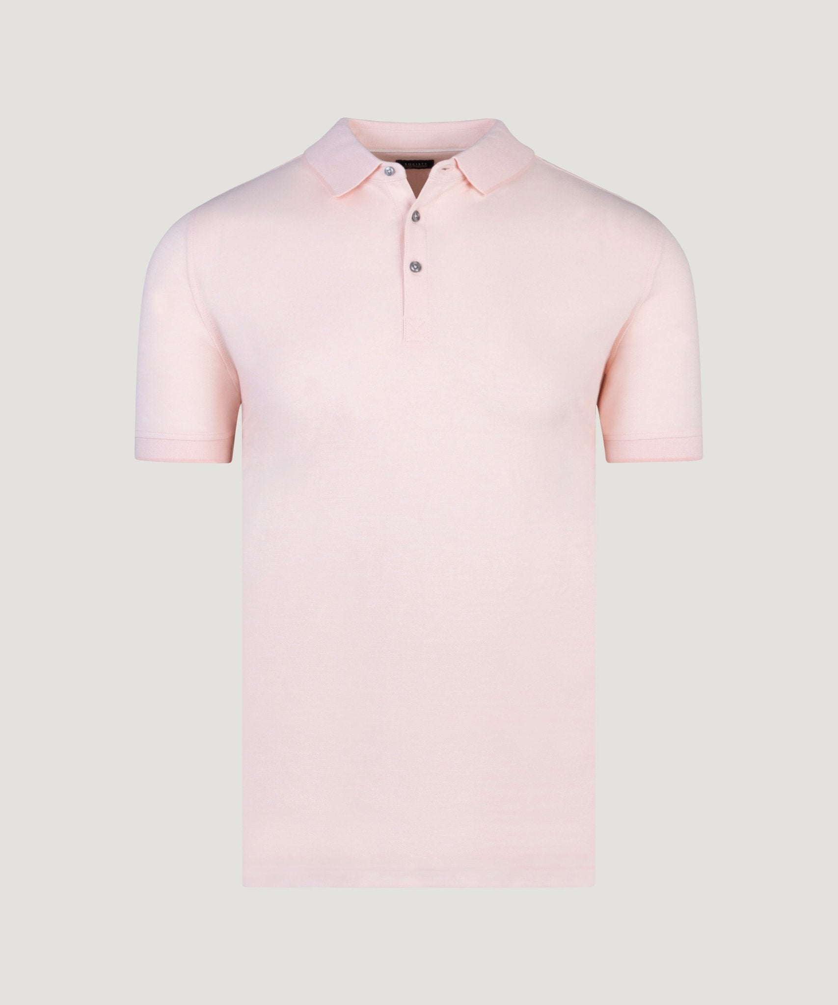 SOCI3TY Luxury Sportswear Polo piqué stretch lichtroze - THE SOCIETY SHOP