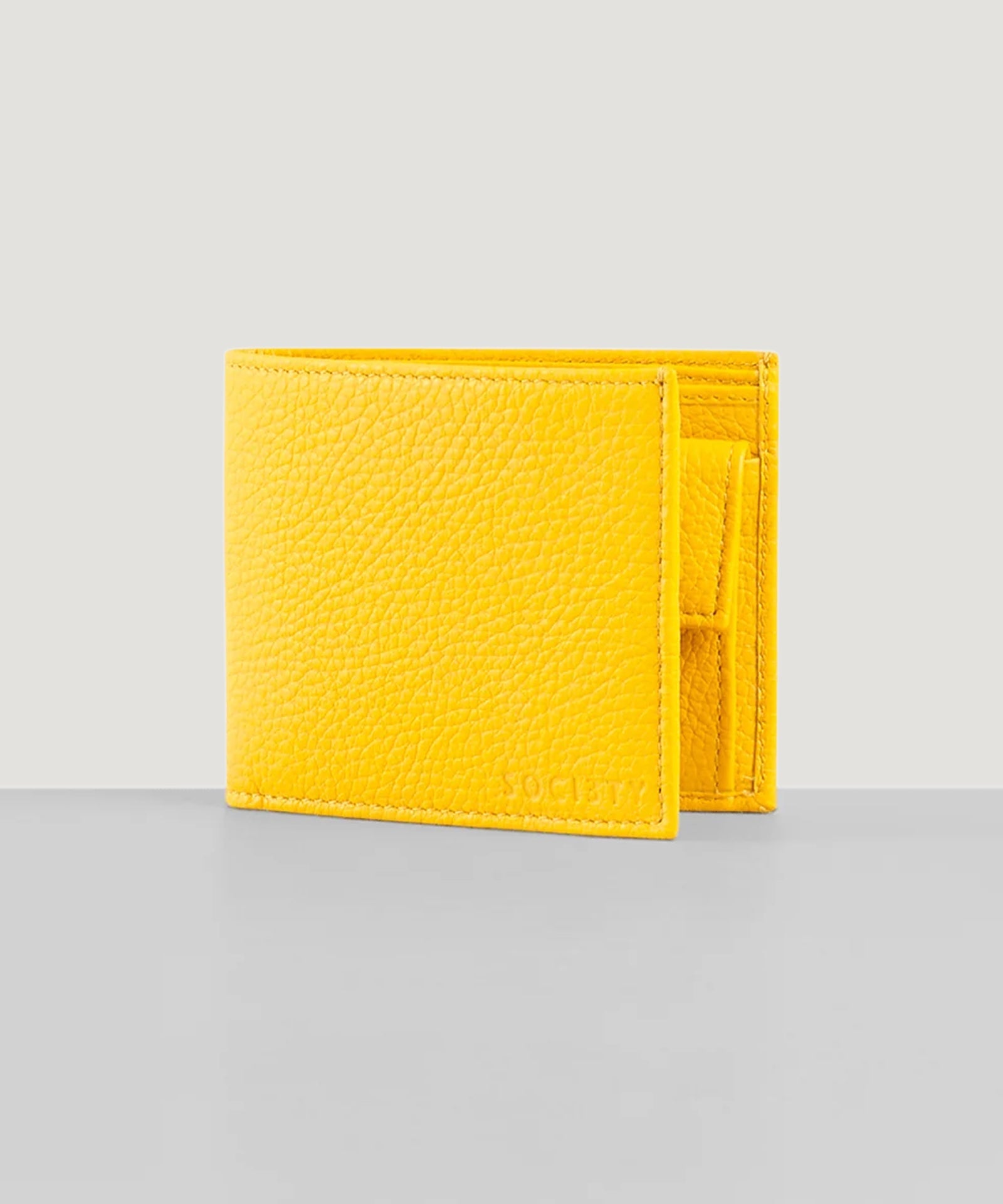 SOCI3TY Portemonnee kalfsleer SOCI3TY Yellow - The Society Shop
