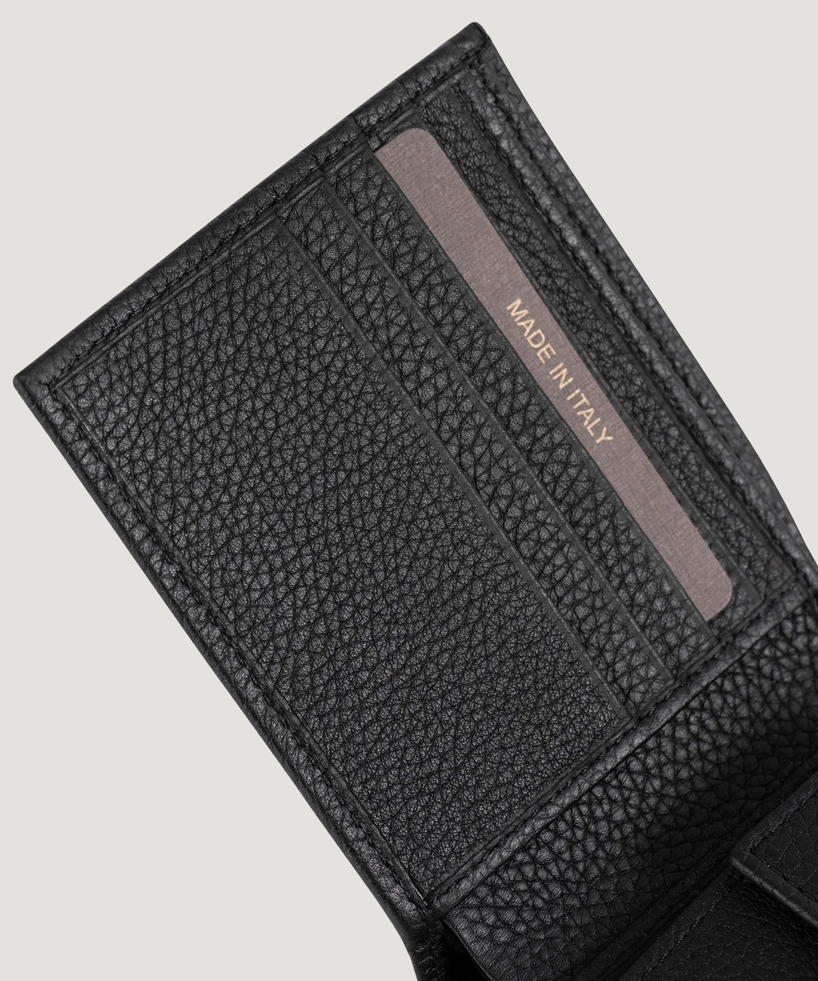 SOCI3TY Portemonnee kalfsleer zwart - The Society Shop