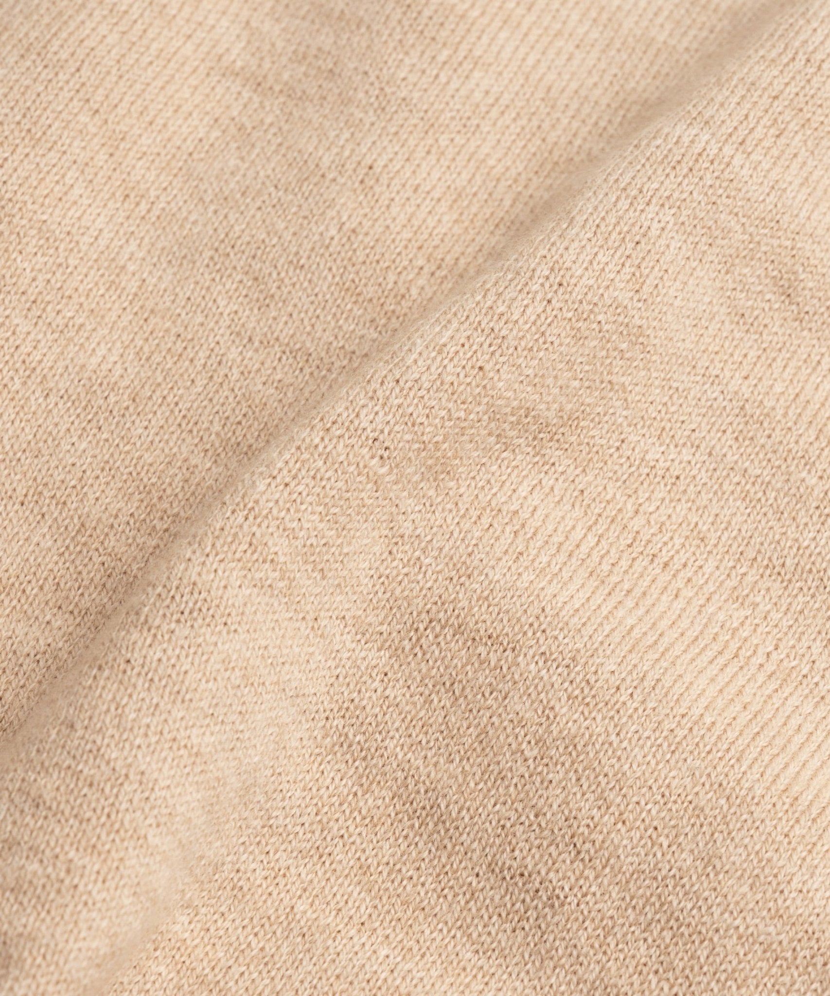 SOCI3TY Limited Fashion Riva buttonless long sleeve polo Cotton Cashmere beige - THE SOCIETY SHOP