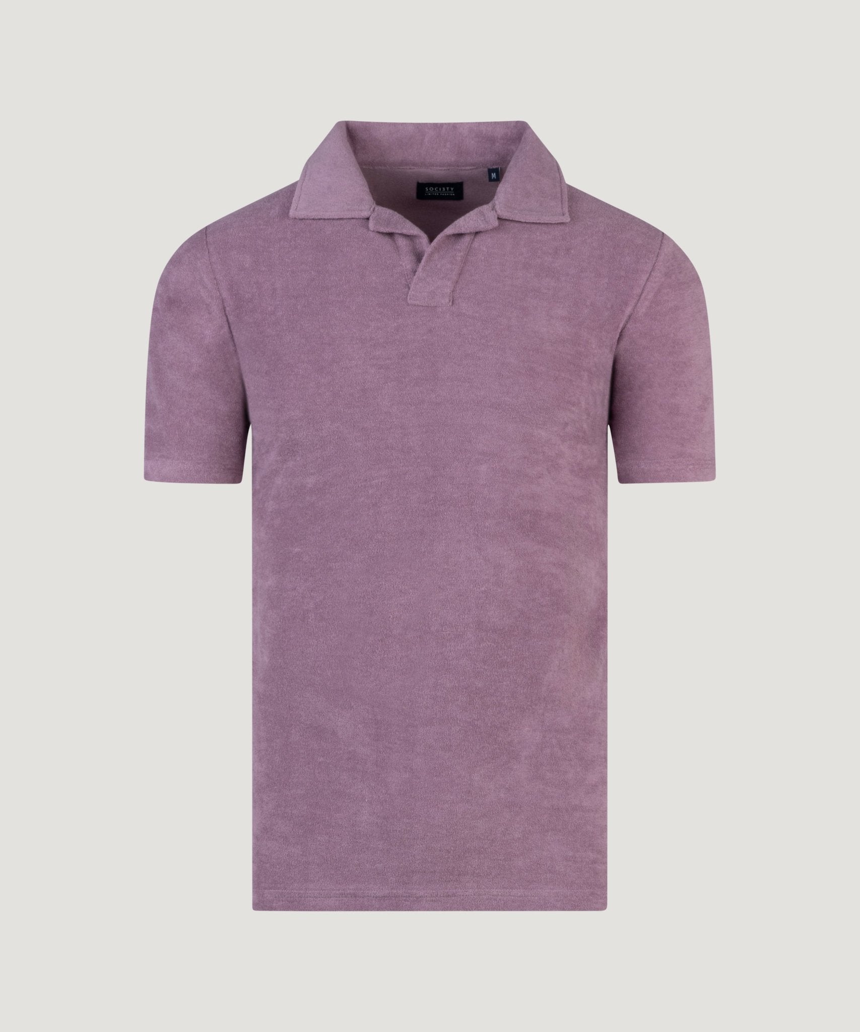 SOCI3TY Limited Fashion Riva polo katoen French terry mauve - THE SOCIETY SHOP