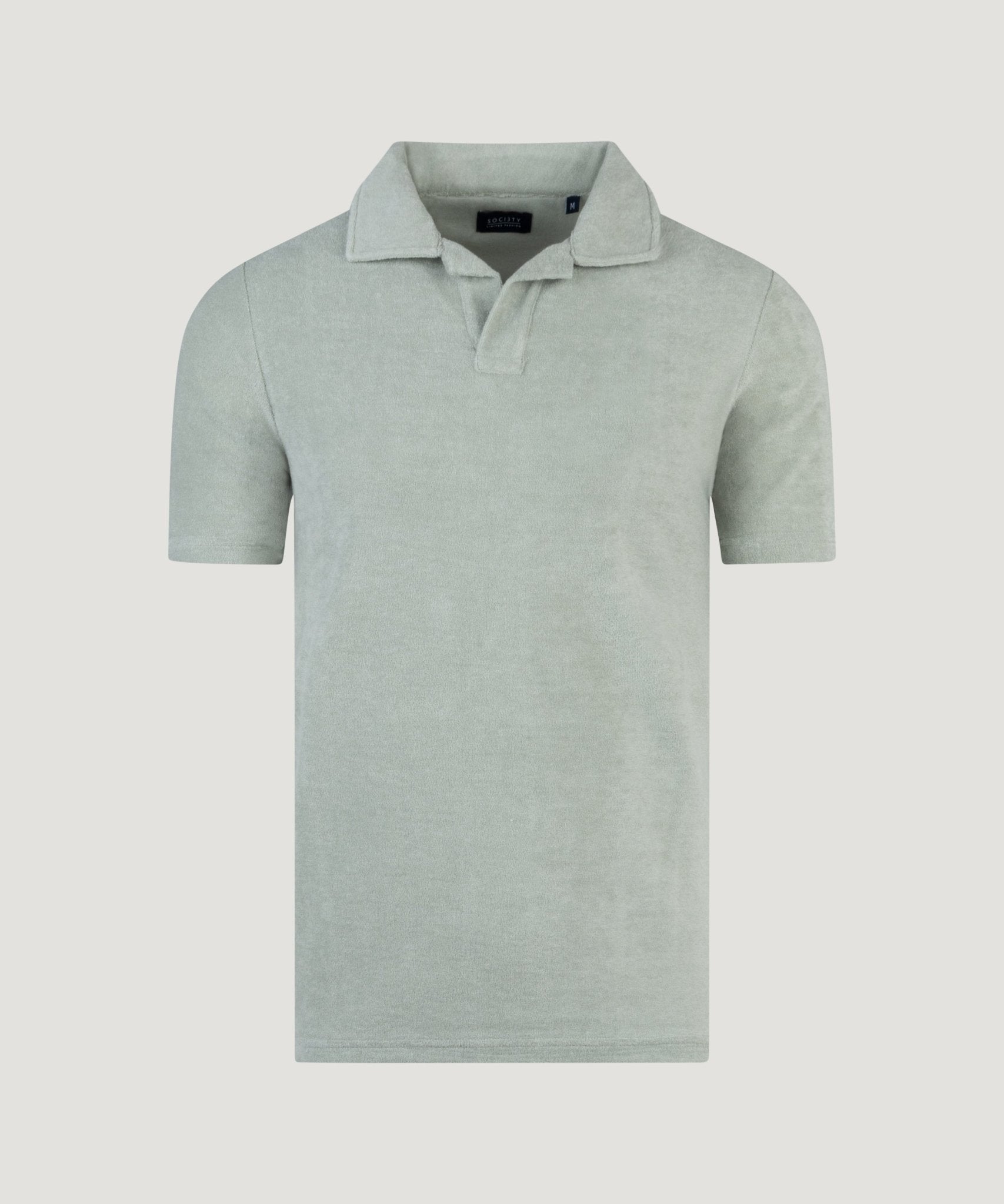 SOCI3TY Limited Fashion Riva polo katoen French terry saliegroen - THE SOCIETY SHOP