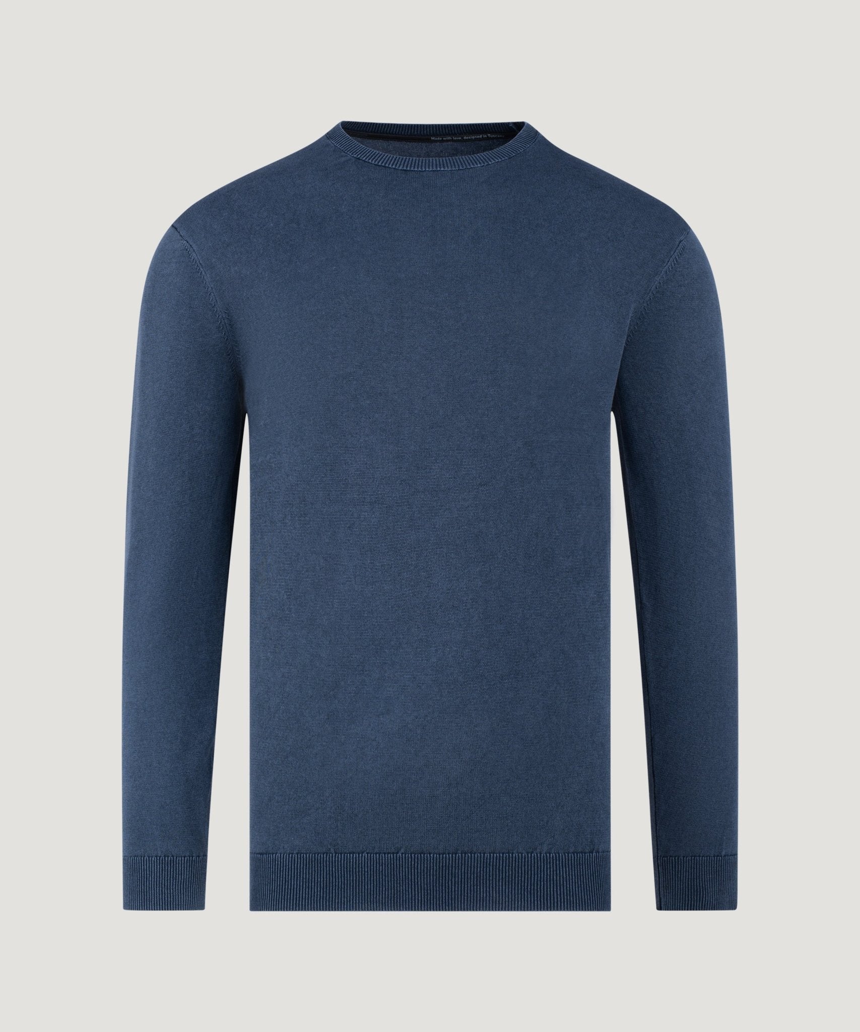 RRD Round knit trui garment dyed blauw - THE SOCIETY SHOP