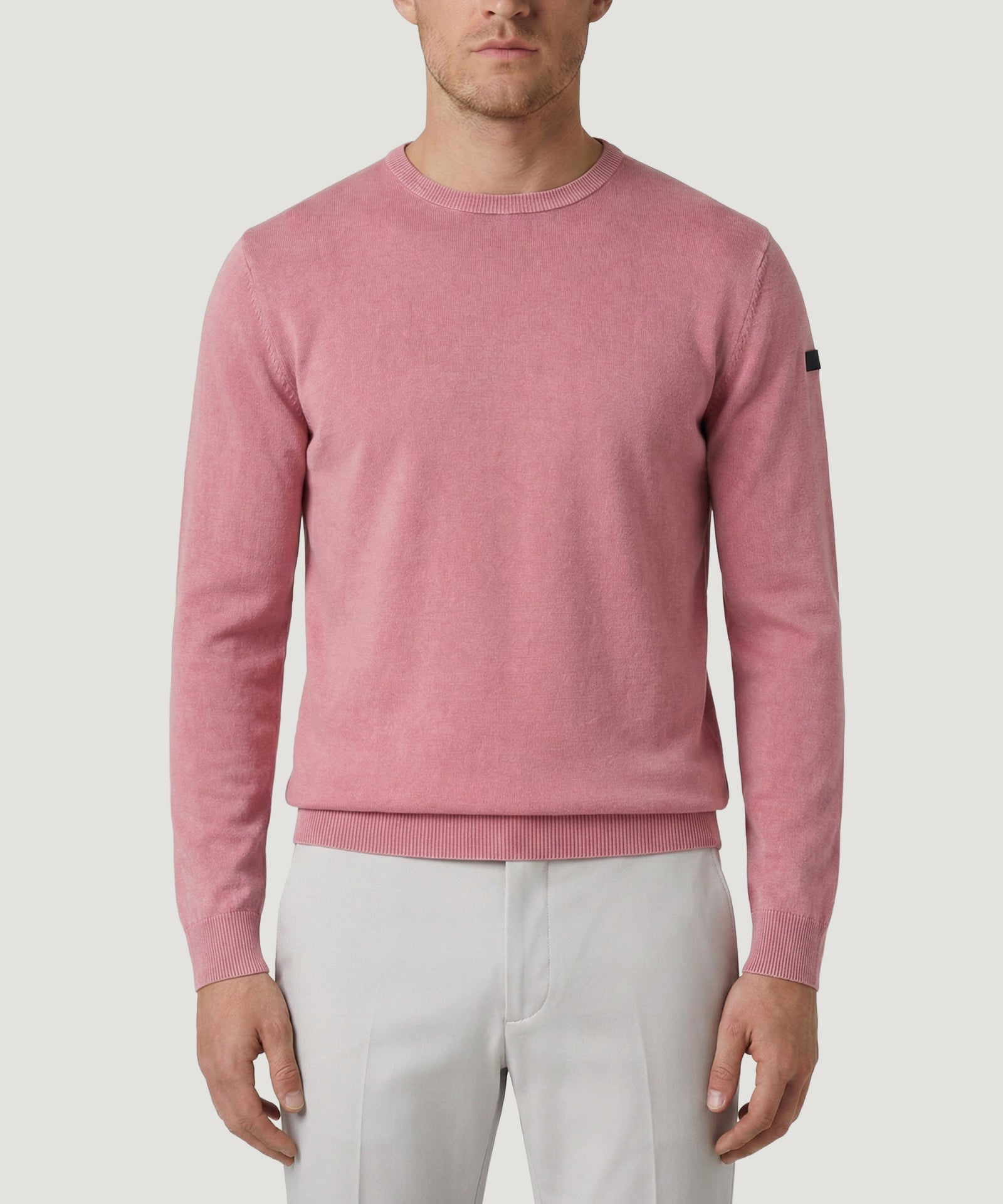 RRD Round knit trui garment dyed roze - THE SOCIETY SHOP