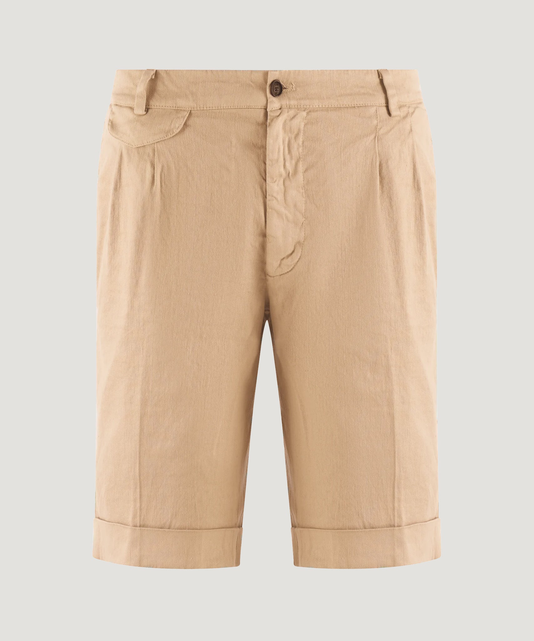Mason's Shorts beige katoen en linnen - The Society Shop