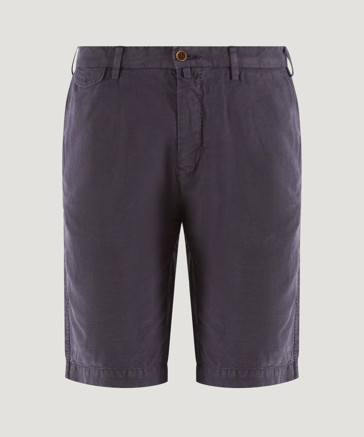 SOCI3TY Shorts navy katoen en linnen - The Society Shop