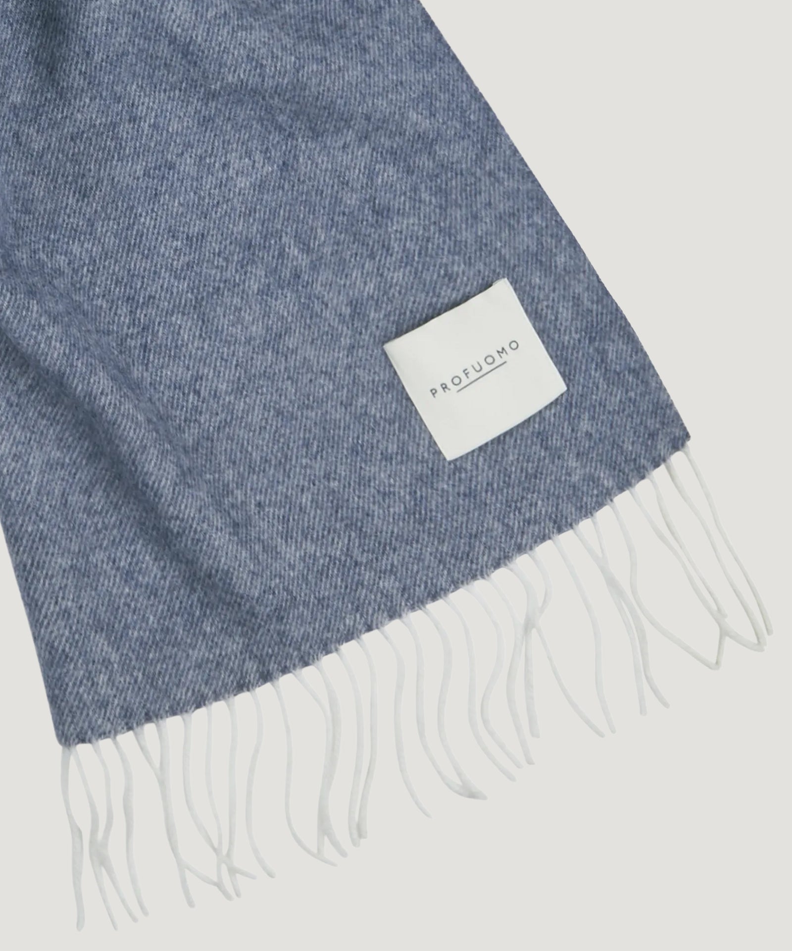 Profuomo Sjaal lamswol middenblauw - THE SOCIETY SHOP