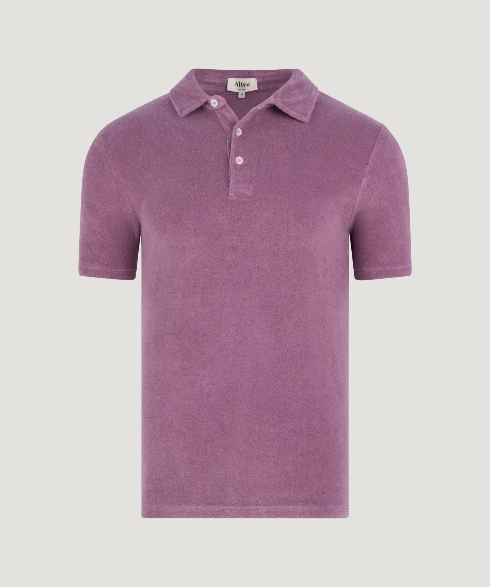 Altea Smith organic terry cotton polo katoen badstof lila - The Society Shop