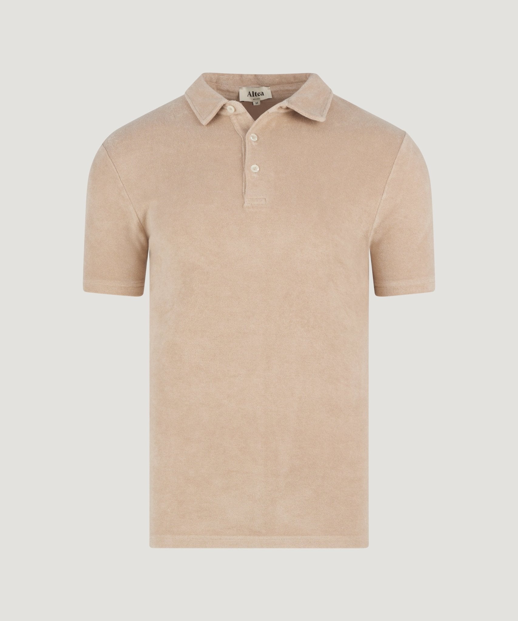 Altea Smith organic terry cotton polo katoen badstof zand - The Society Shop