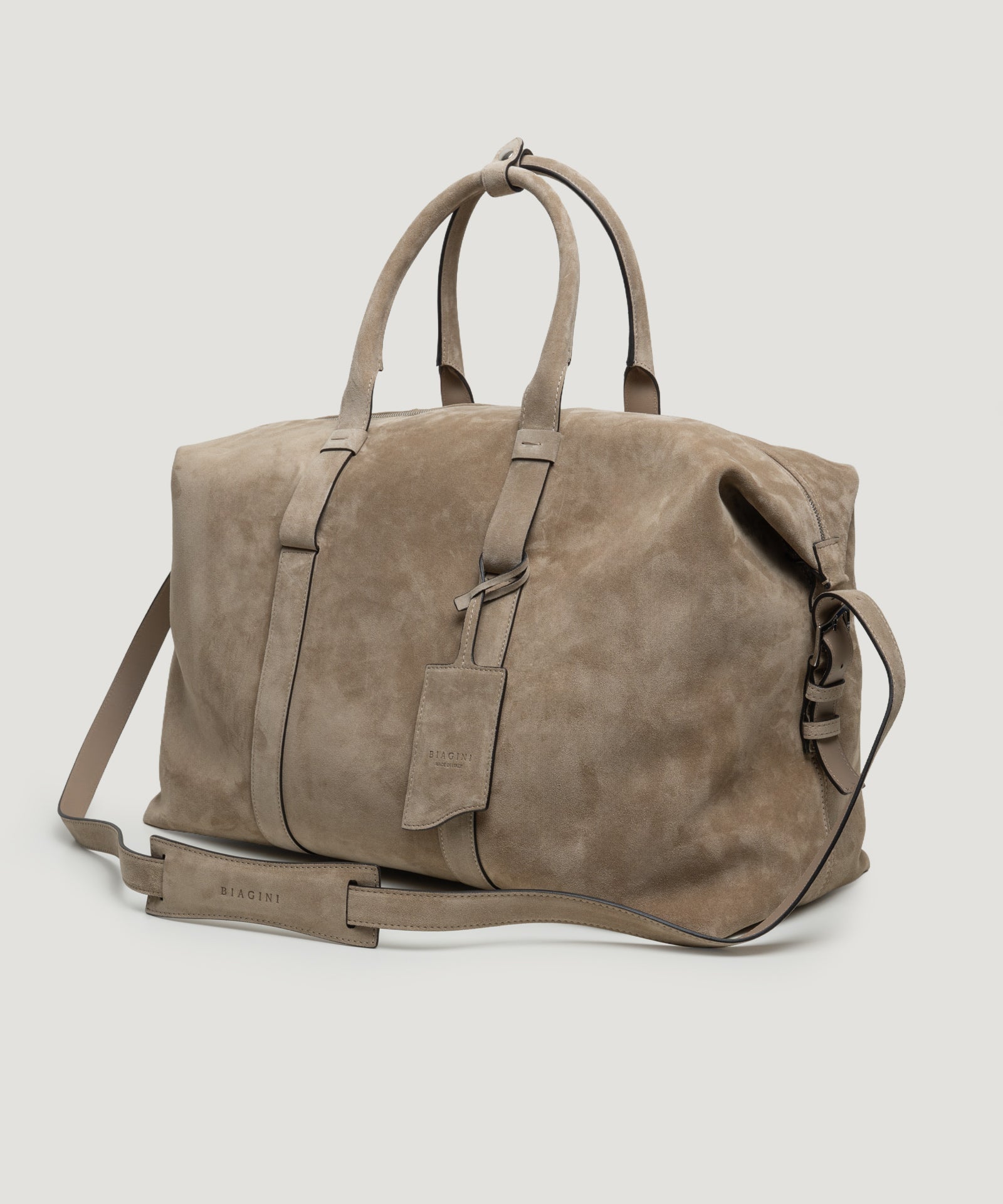 SOCI3TY Limited Fashion Soft weekender bag suède beige - THE SOCIETY SHOP