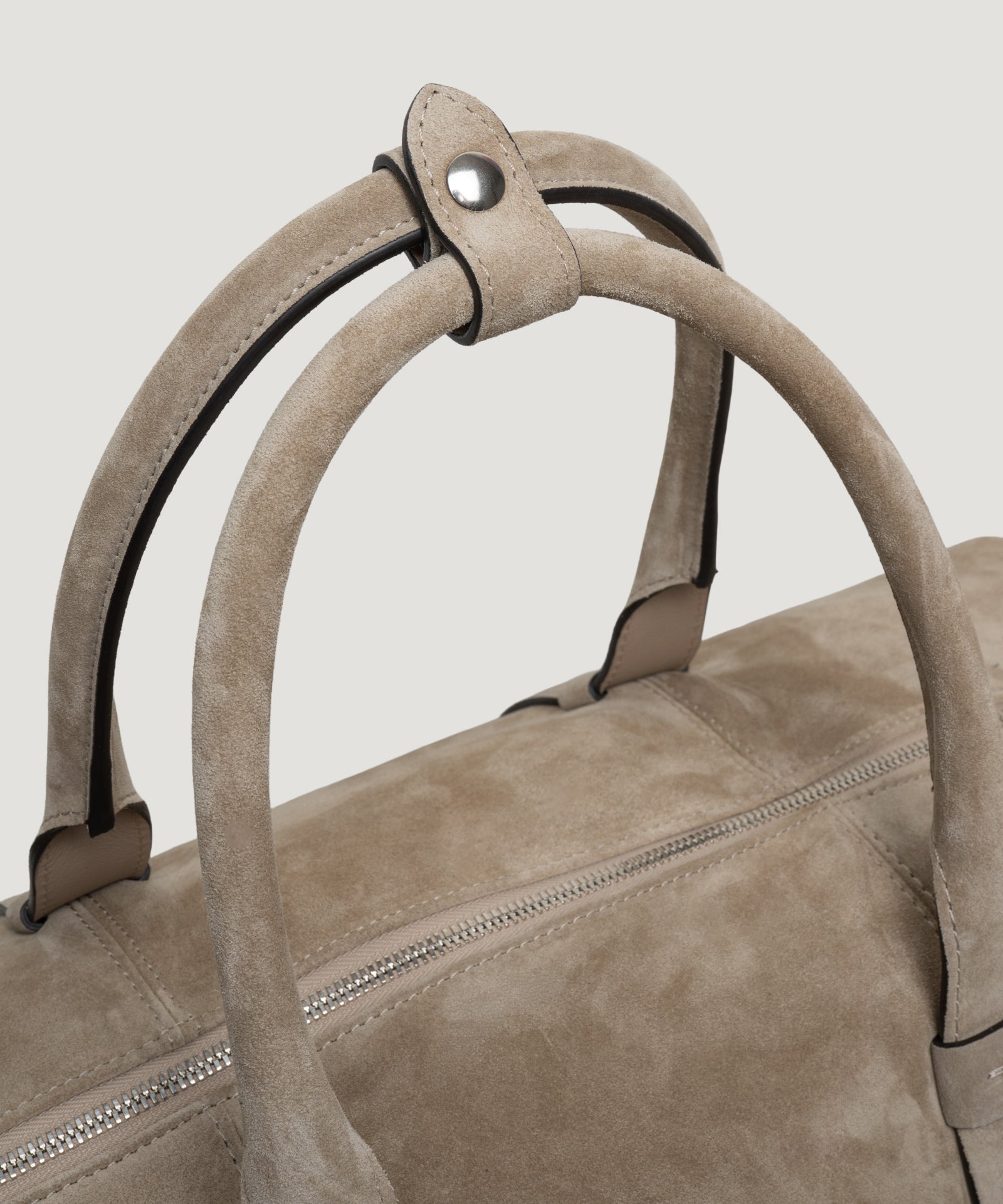 SOCI3TY Limited Fashion Soft weekender bag suède beige - THE SOCIETY SHOP