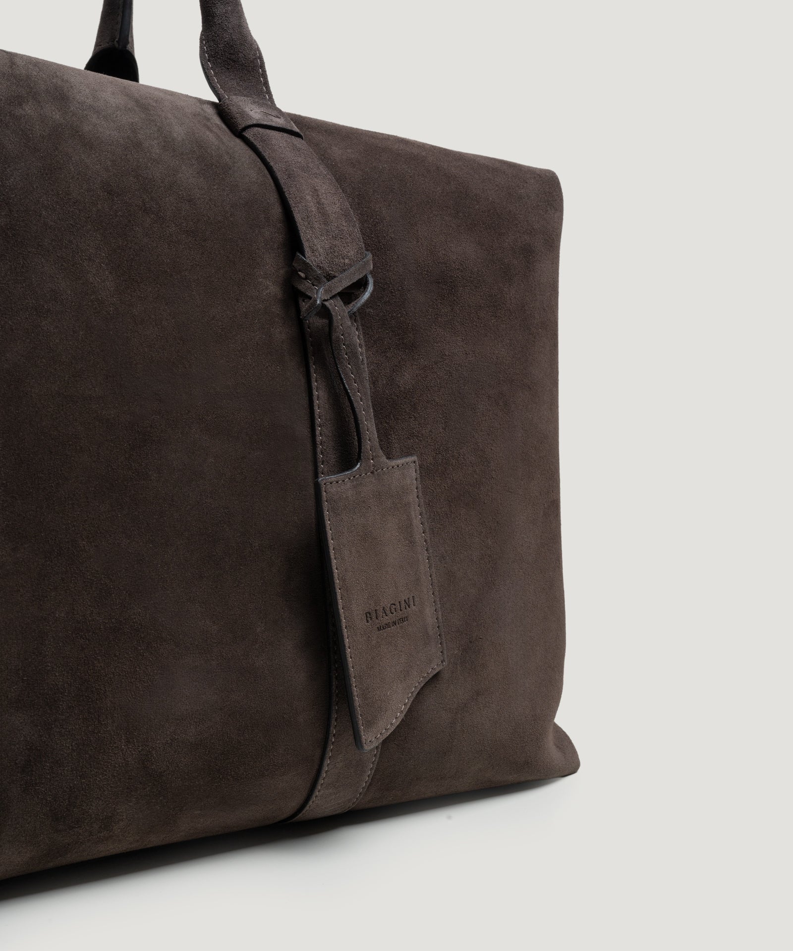 SOCI3TY Limited Fashion Soft weekender bag suède donkerbruin - THE SOCIETY SHOP