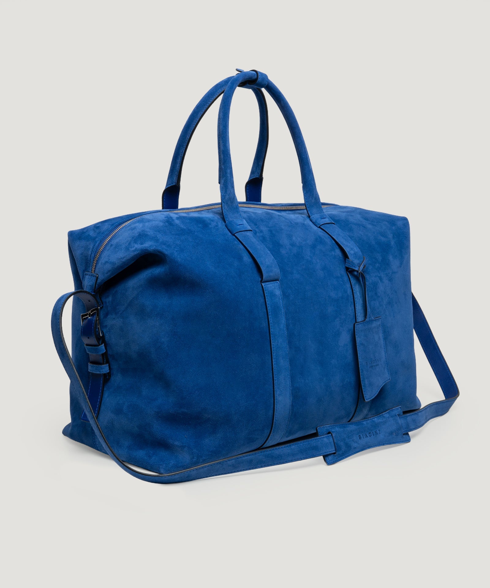 SOCI3TY Limited Fashion Soft weekender bag suède kobaltblauw - THE SOCIETY SHOP