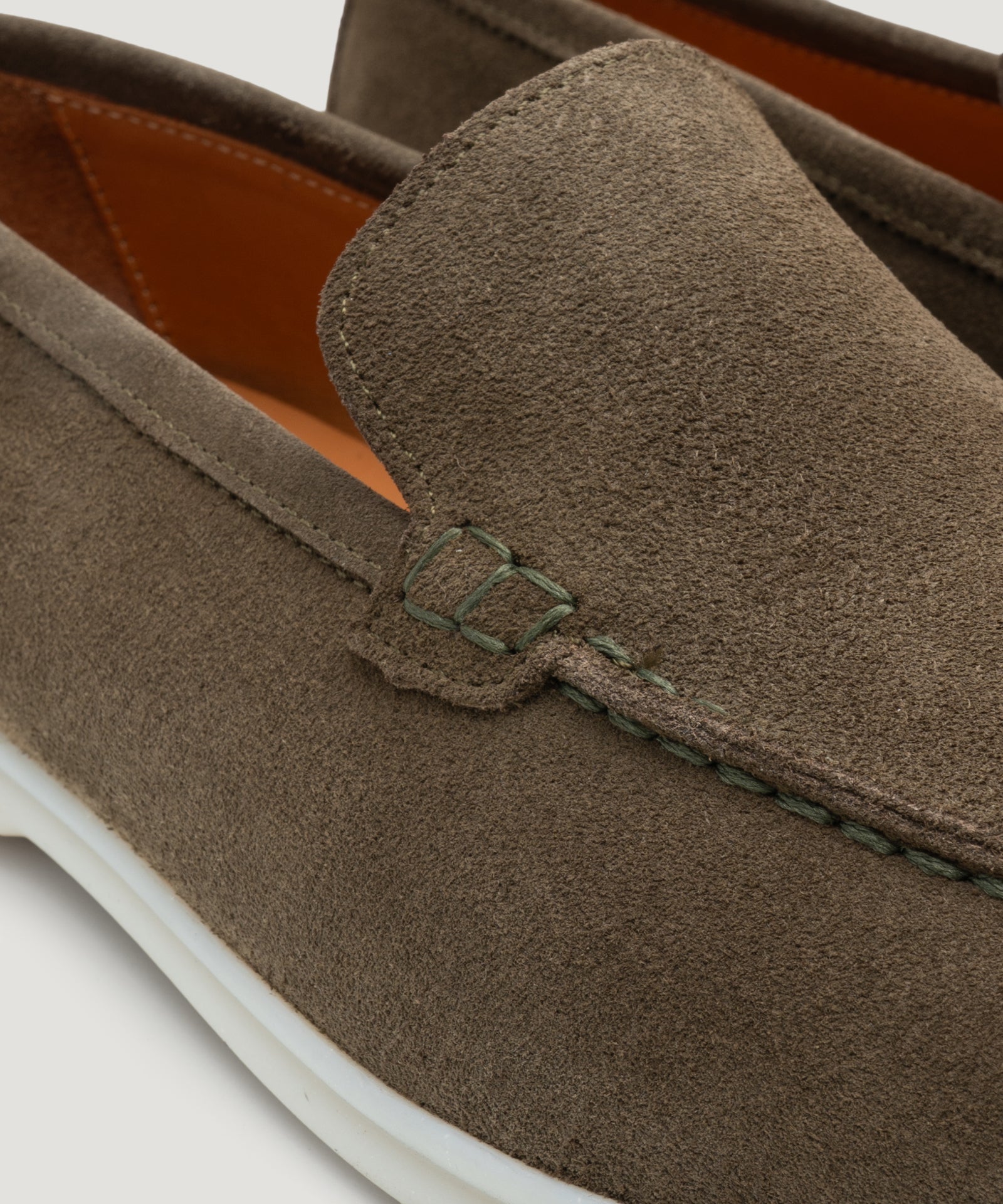 SOCI3TY Limited Fashion Summer Loafer suède olijfgroen - THE SOCIETY SHOP
