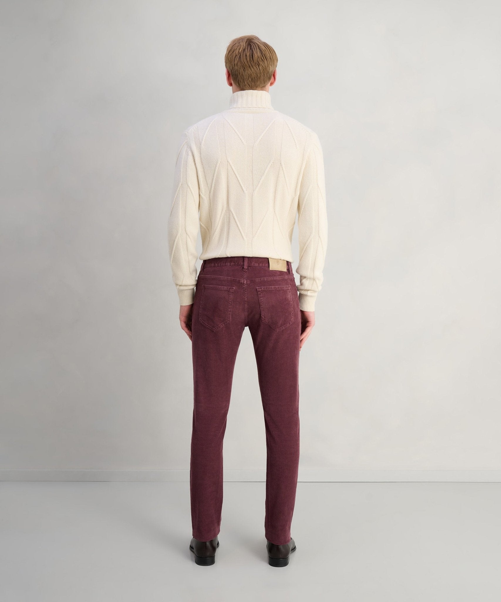 PT Torino Swing 5 - pocket broek katoen ribcord bordeauxrood - The Society Shop