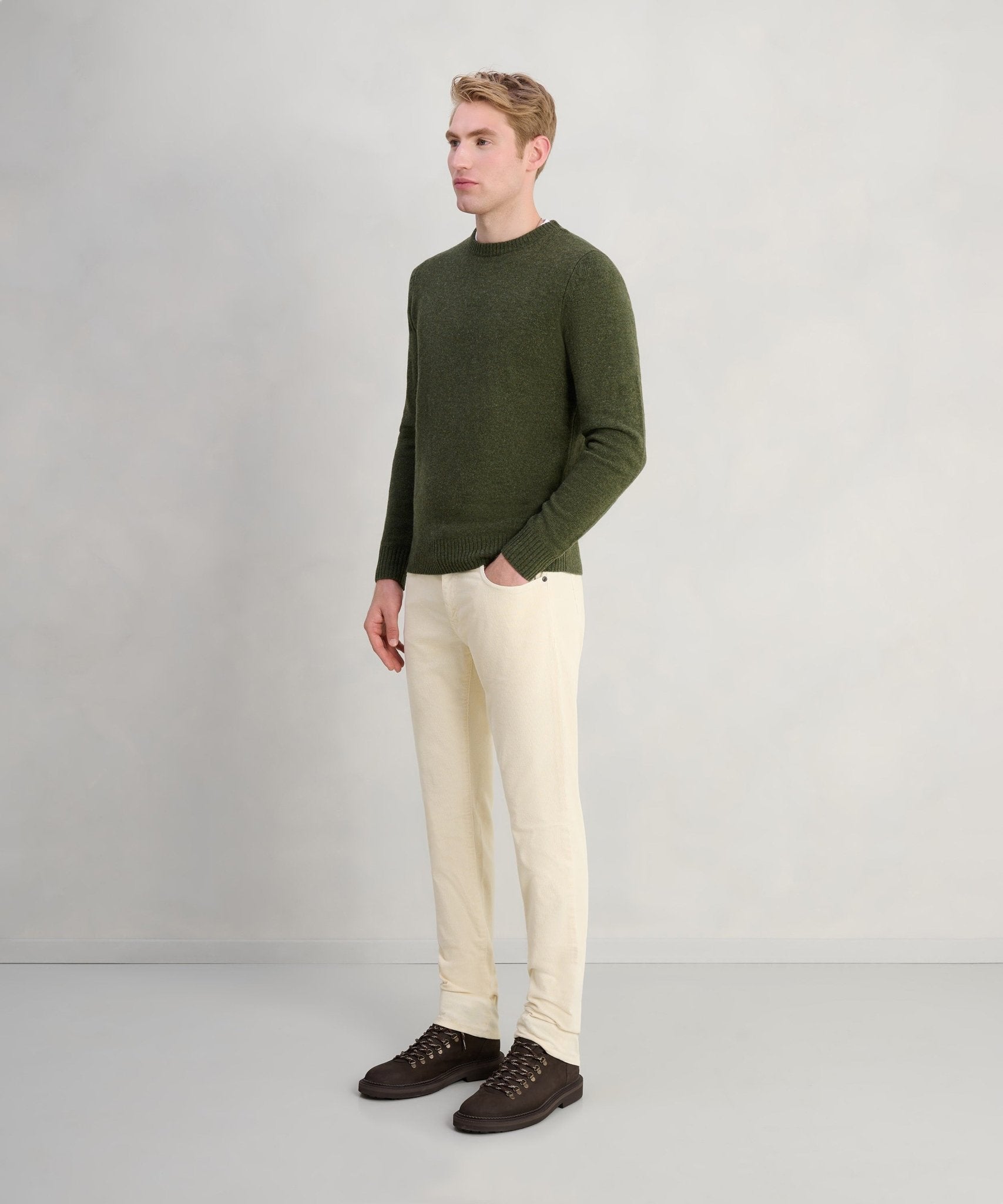 PT Torino Swing 5 - pocket broek katoen ribcord off - white - The Society Shop