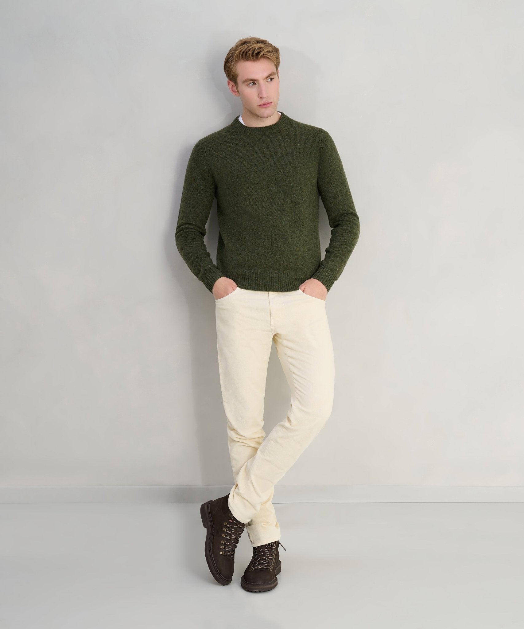 PT Torino Swing 5 - pocket broek katoen ribcord off - white - The Society Shop