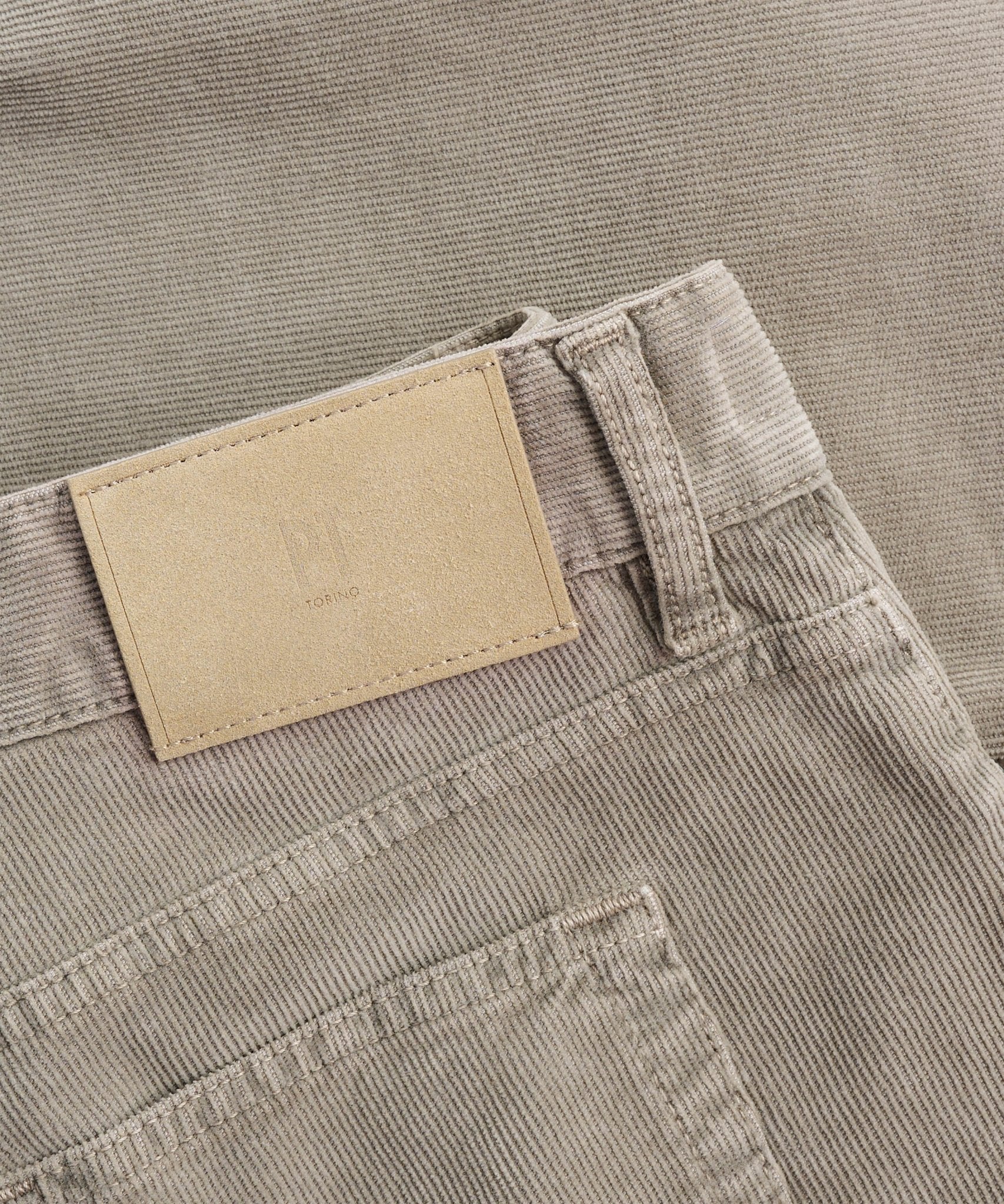 PT Torino Swing 5 - pocket broek katoen ribcord taupe - The Society Shop