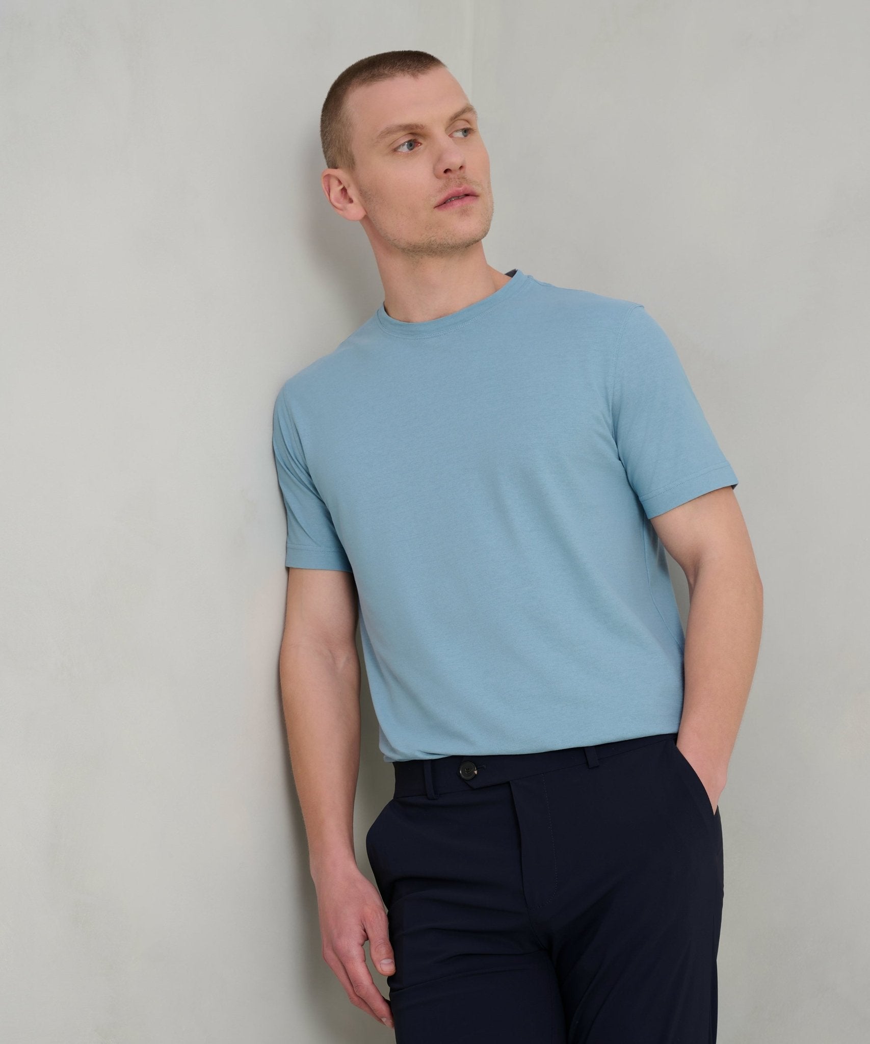 SOCI3TY T-shirt Cool Cotton lichtblauw - THE SOCIETY SHOP