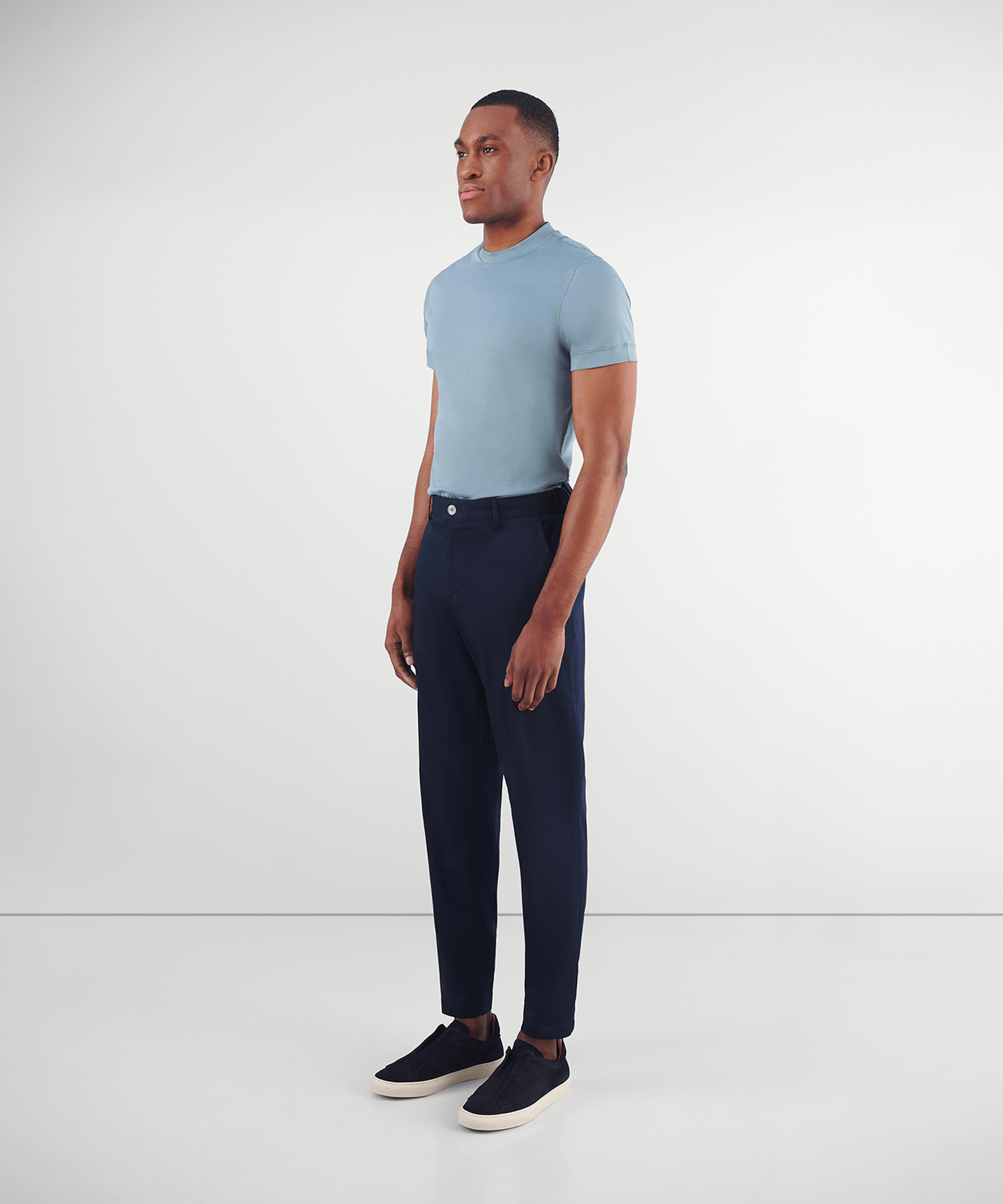 SOCI3TY T-shirt gemerceriseerd katoen lichtblauw - The Society Shop