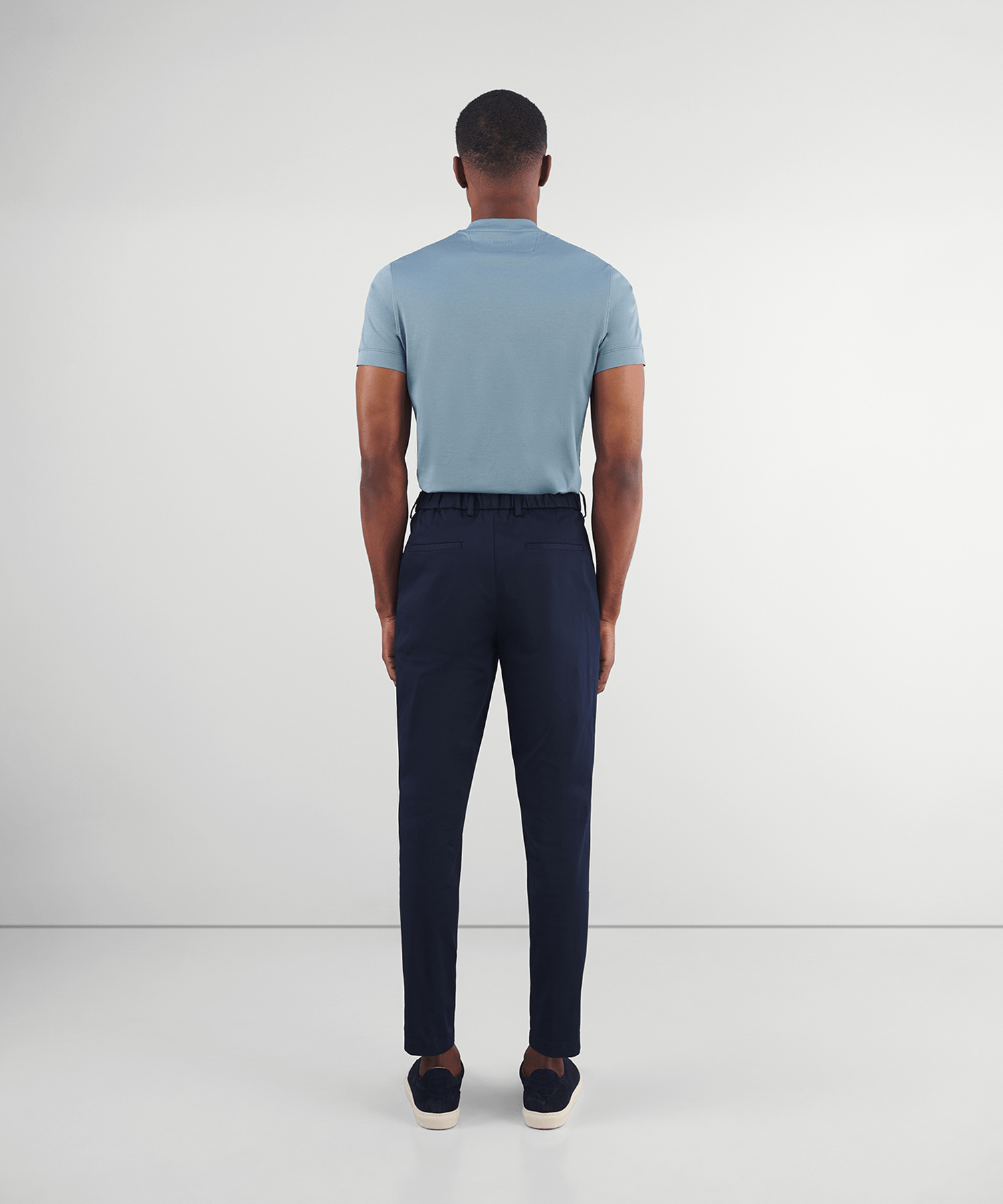 SOCI3TY T-shirt gemerceriseerd katoen lichtblauw - The Society Shop