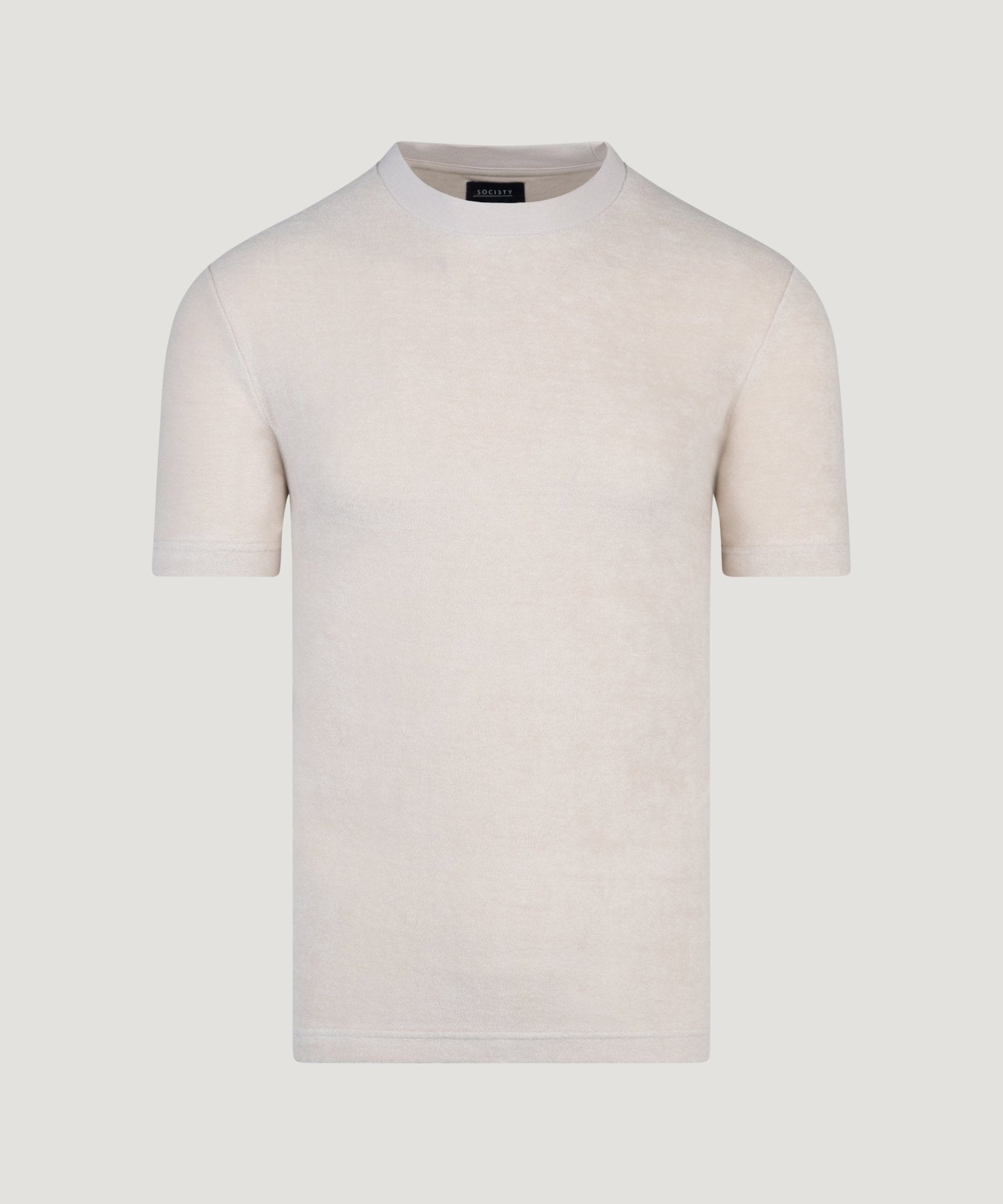 SOCI3TY Limited Fashion T-shirt katoen French terry beige - THE SOCIETY SHOP