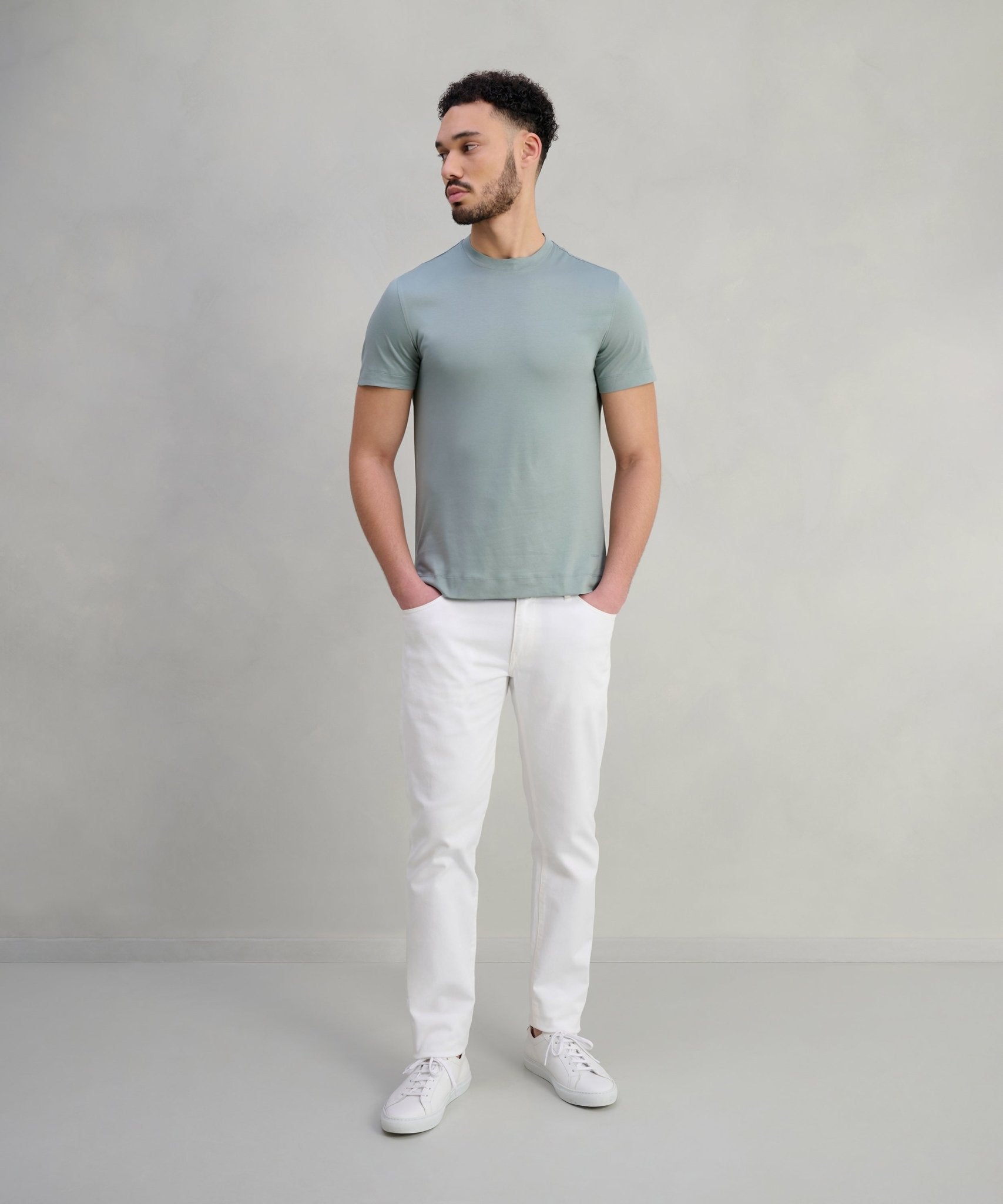 SOCI3TY T-shirt mercerized katoen mintgroen - The Society Shop