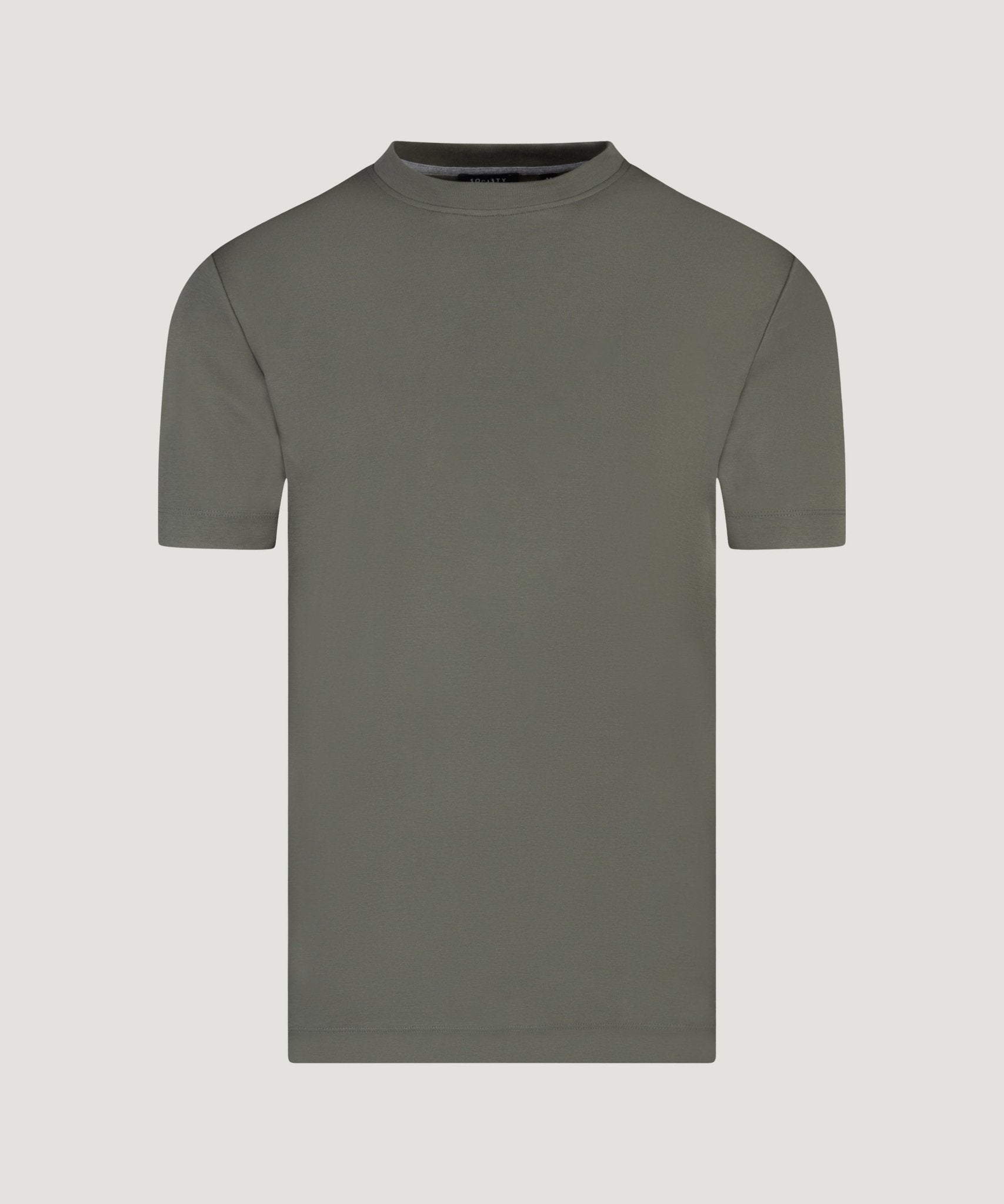 SOCI3TY Limited Fashion T-shirt mercerized katoen olijfgroen - THE SOCIETY SHOP