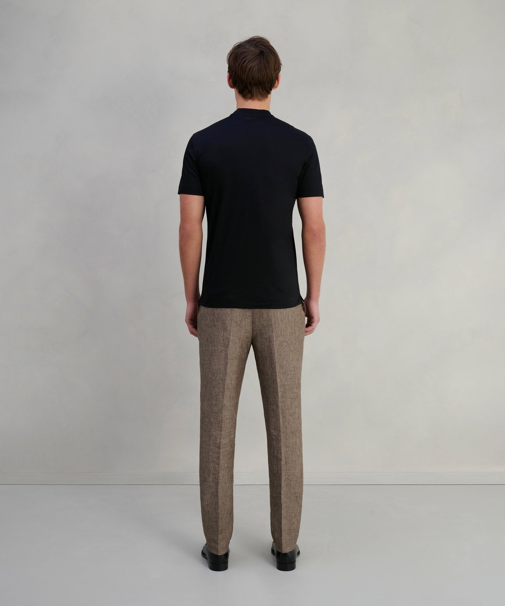 SOCI3TY T-shirt mercerized katoen zwart - The Society Shop