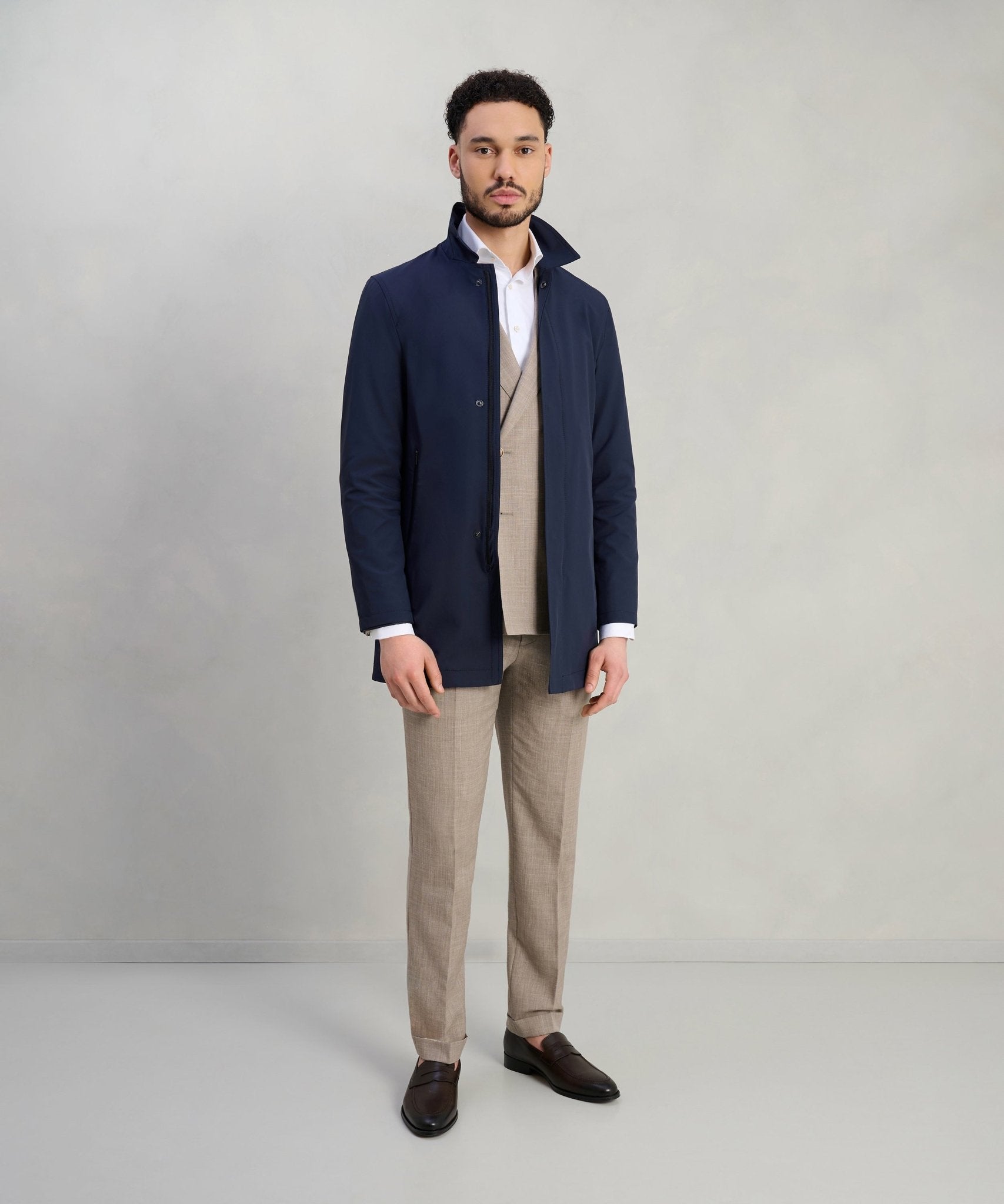 SOCI3TY The Dynamic Coat donkerblauw - The Society Shop