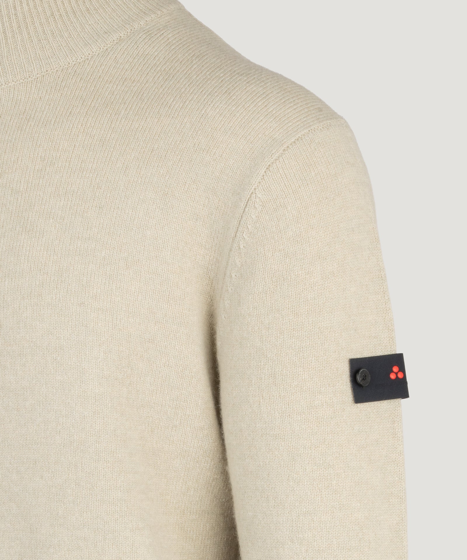 Peuterey Trebe half-zip trui wol/yakwol lichtgroen - THE SOCIETY SHOP