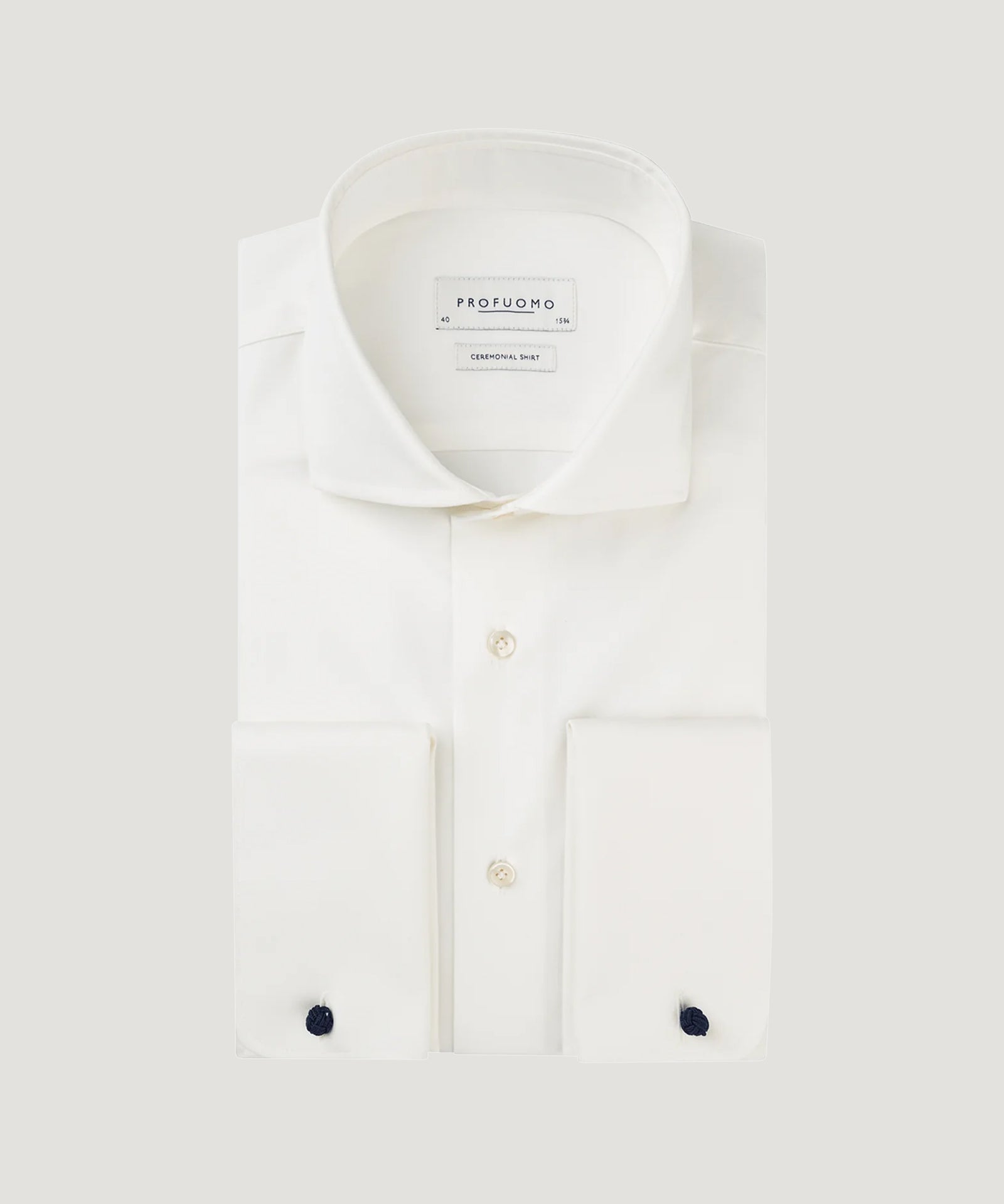 Profuomo Trouw overhemd twill off - white - The Society Shop
