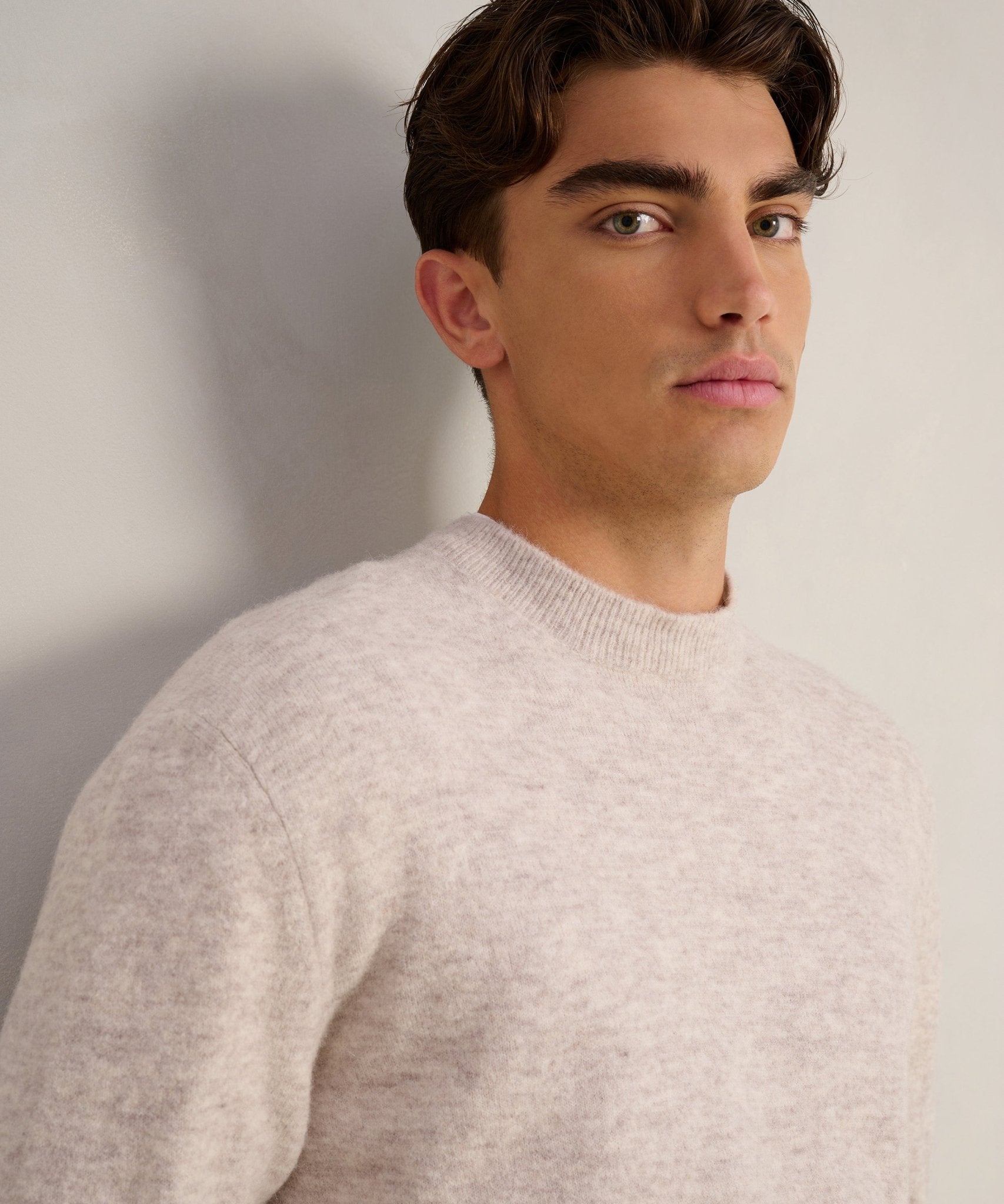 Altea Trui crewneck alpacawol/scheerwol beige - THE SOCIETY SHOP