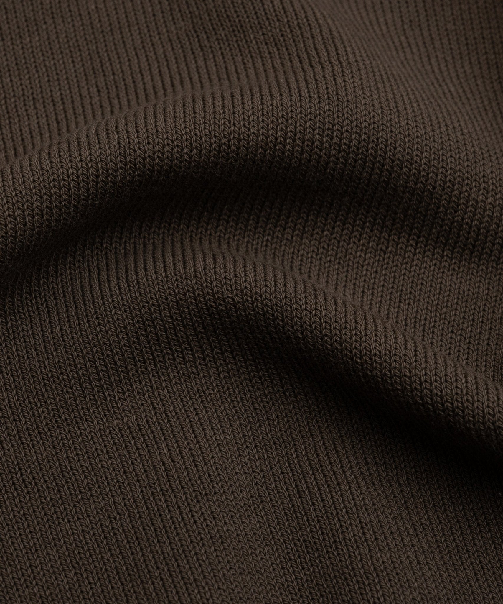 SOCI3TY Limited Fashion Trui crewneck Cool Cotton garment - dyed donkerbruin - THE SOCIETY SHOP