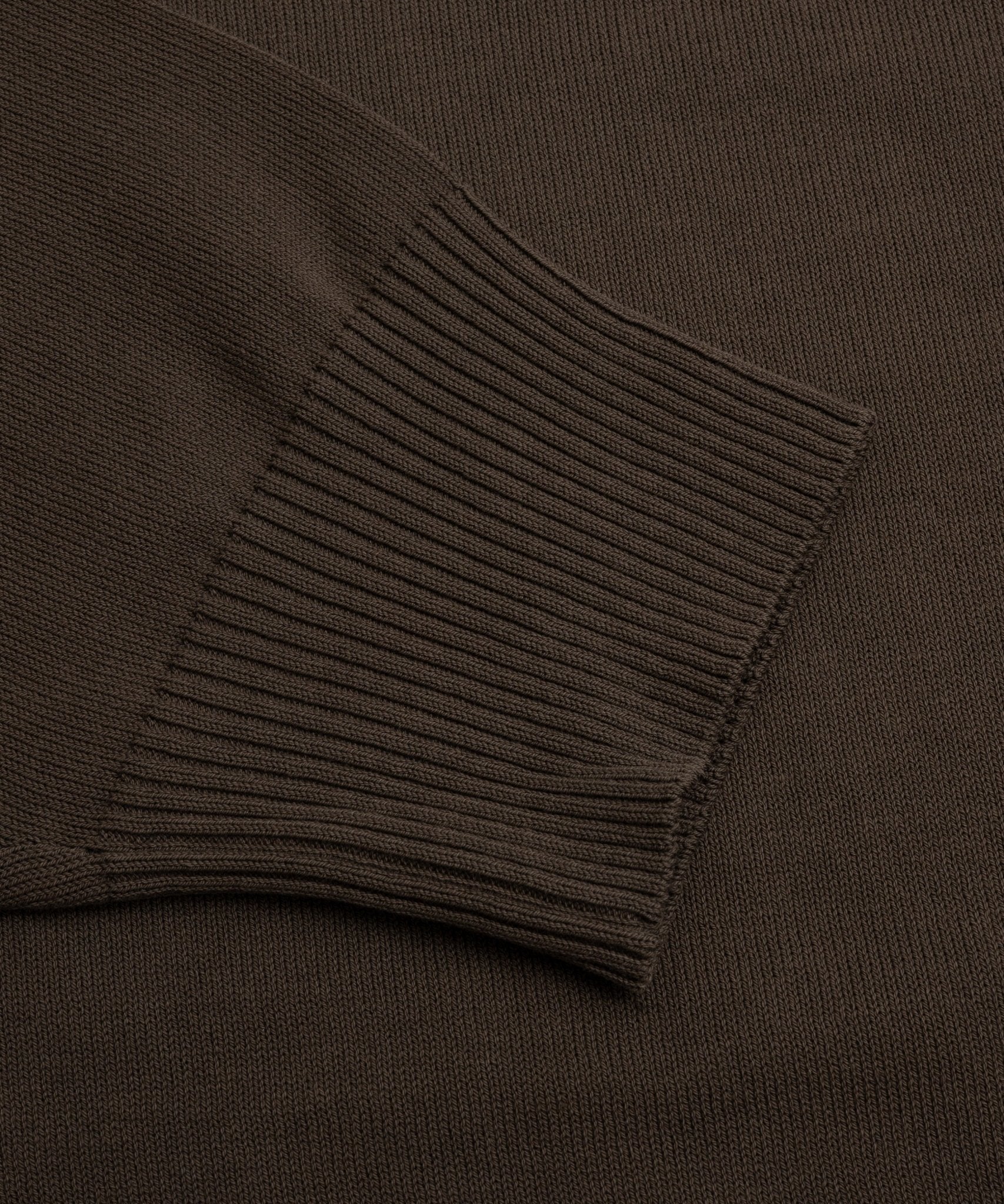 SOCI3TY Limited Fashion Trui crewneck Cool Cotton garment - dyed donkerbruin - THE SOCIETY SHOP