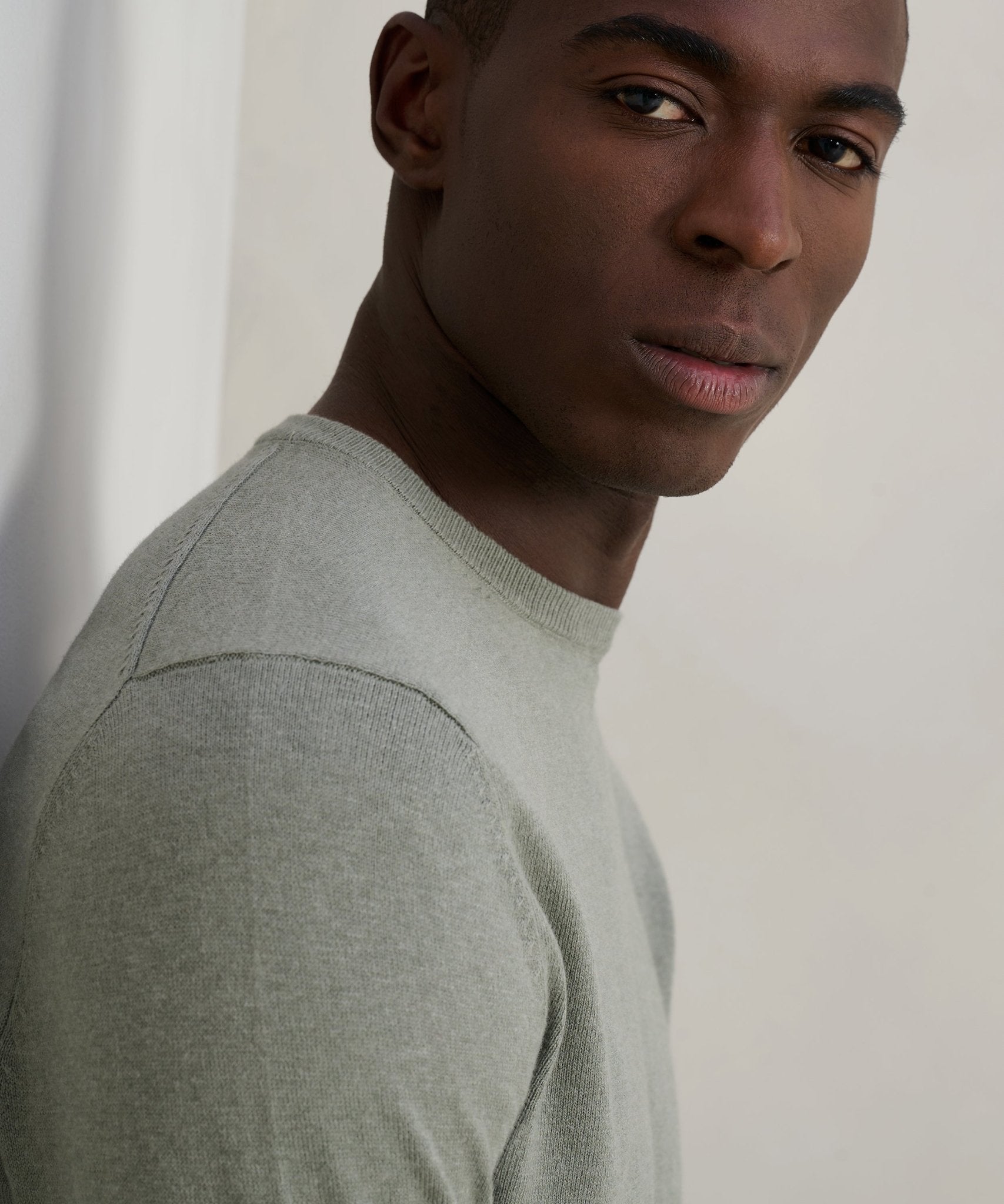 SOCI3TY Limited Trui crewneck Cotton Cashmere lichtgroen - THE SOCIETY SHOP