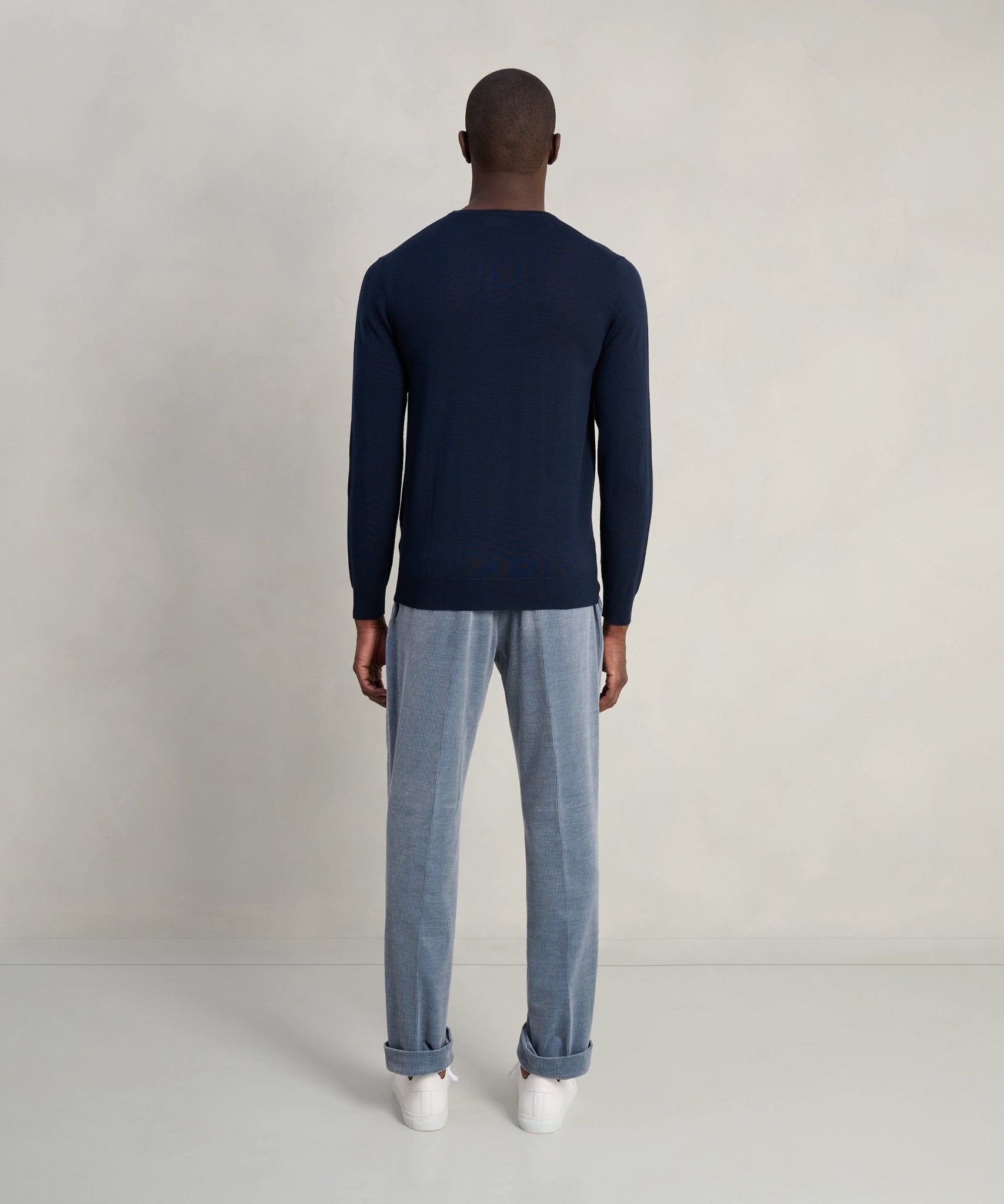 Profuomo Trui crewneck merinowol donkerblauw - THE SOCIETY SHOP