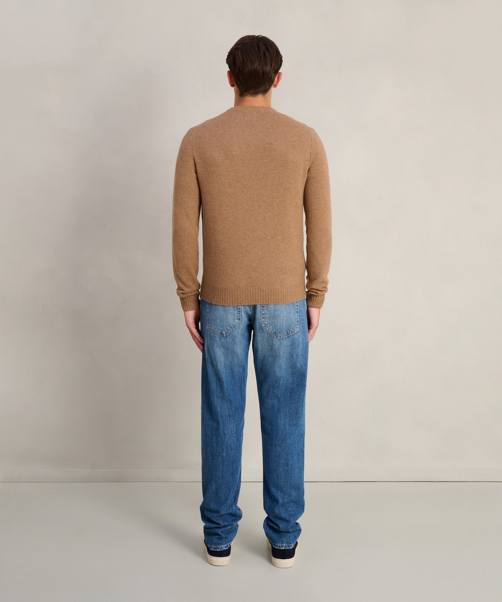 SOCI3TY Trui crewneck RWS wolmix bruin - THE SOCIETY SHOP