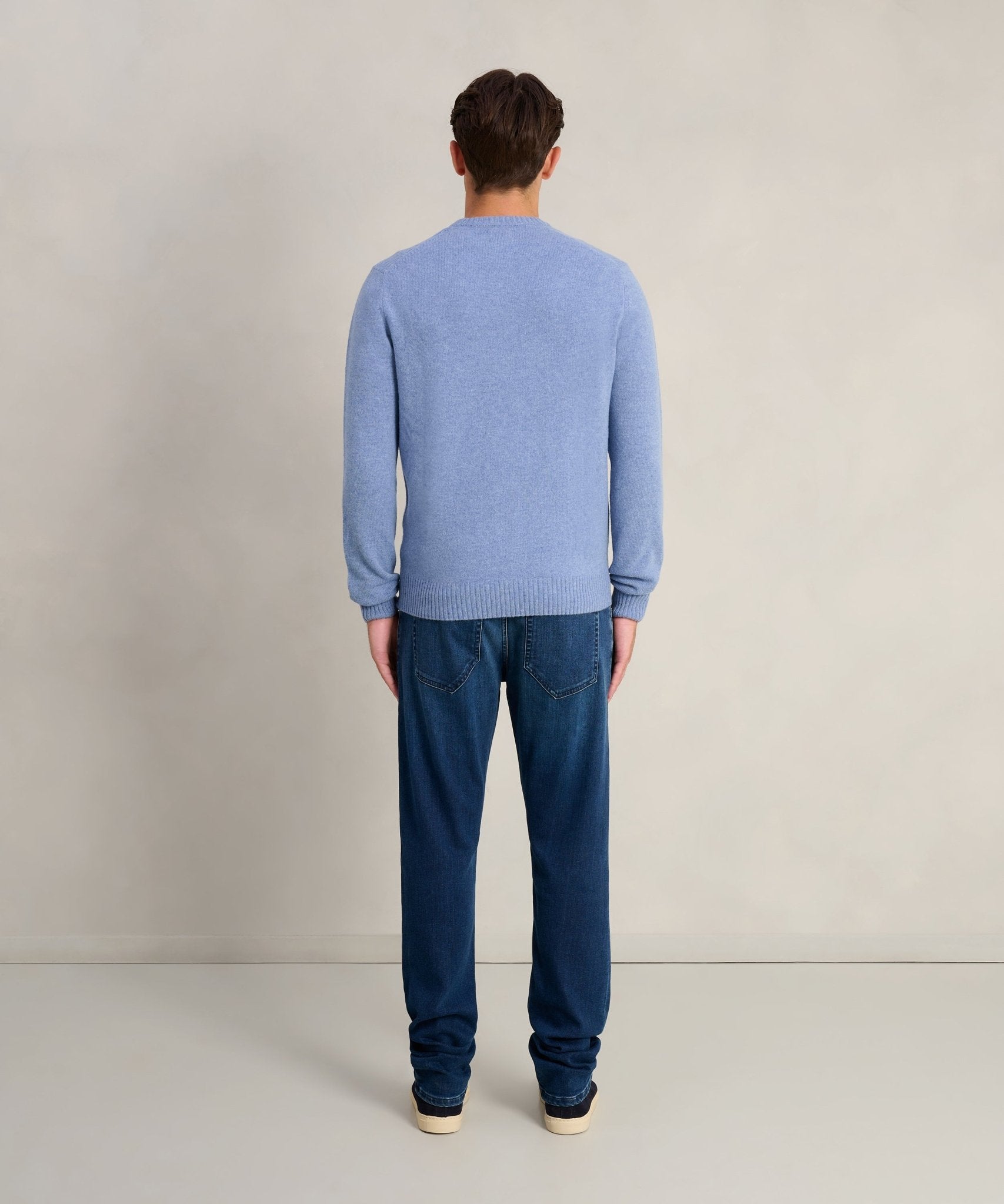 SOCI3TY Trui crewneck RWS wolmix lichtblauw - THE SOCIETY SHOP