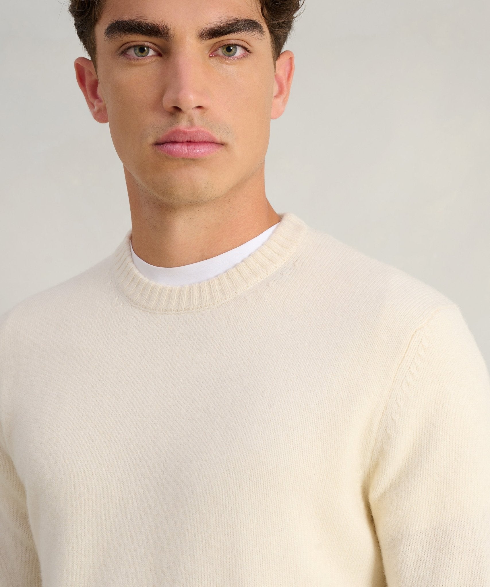 SOCI3TY Trui crewneck RWS wolmix off - white - THE SOCIETY SHOP