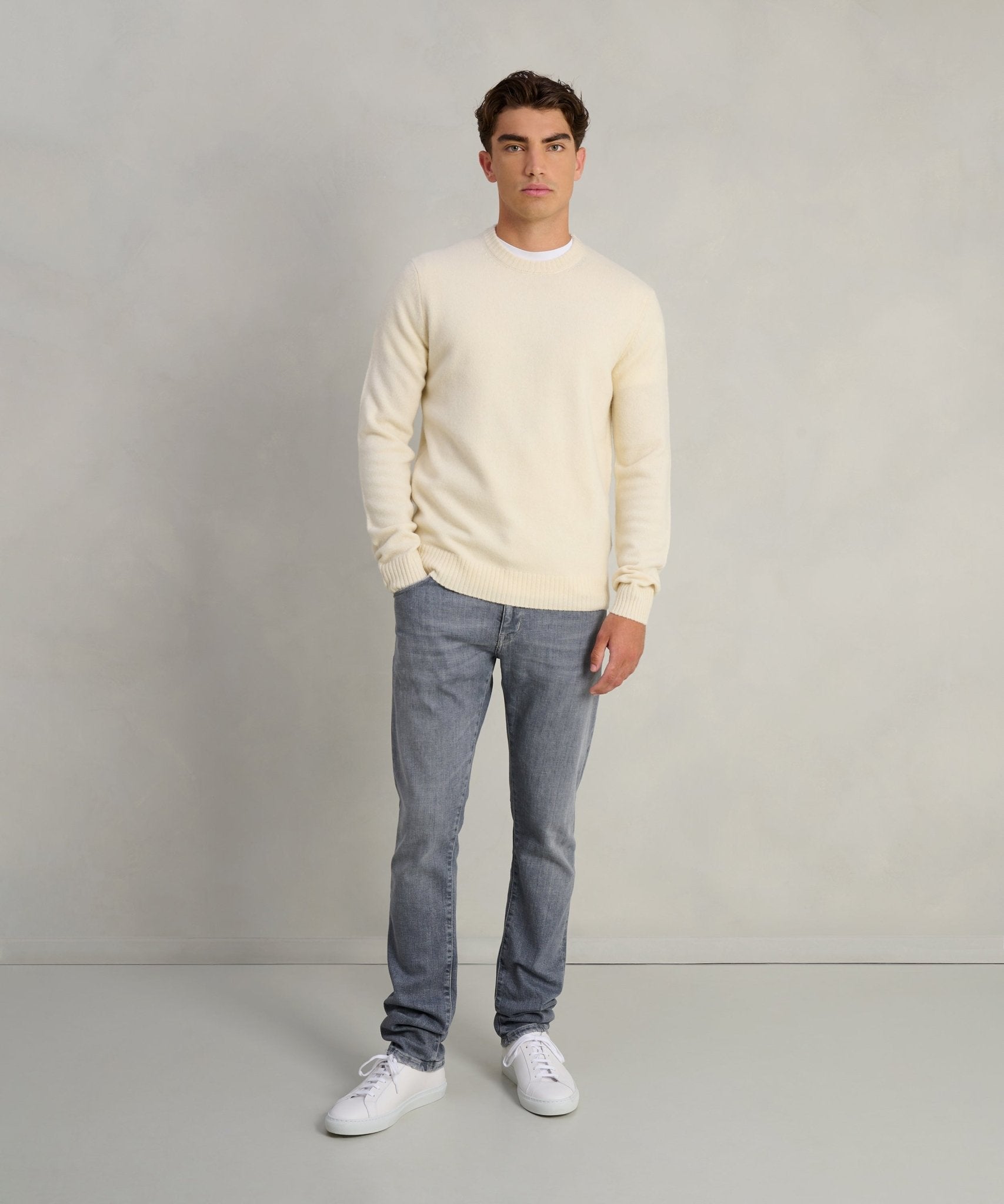 SOCI3TY Trui crewneck RWS wolmix off - white - THE SOCIETY SHOP