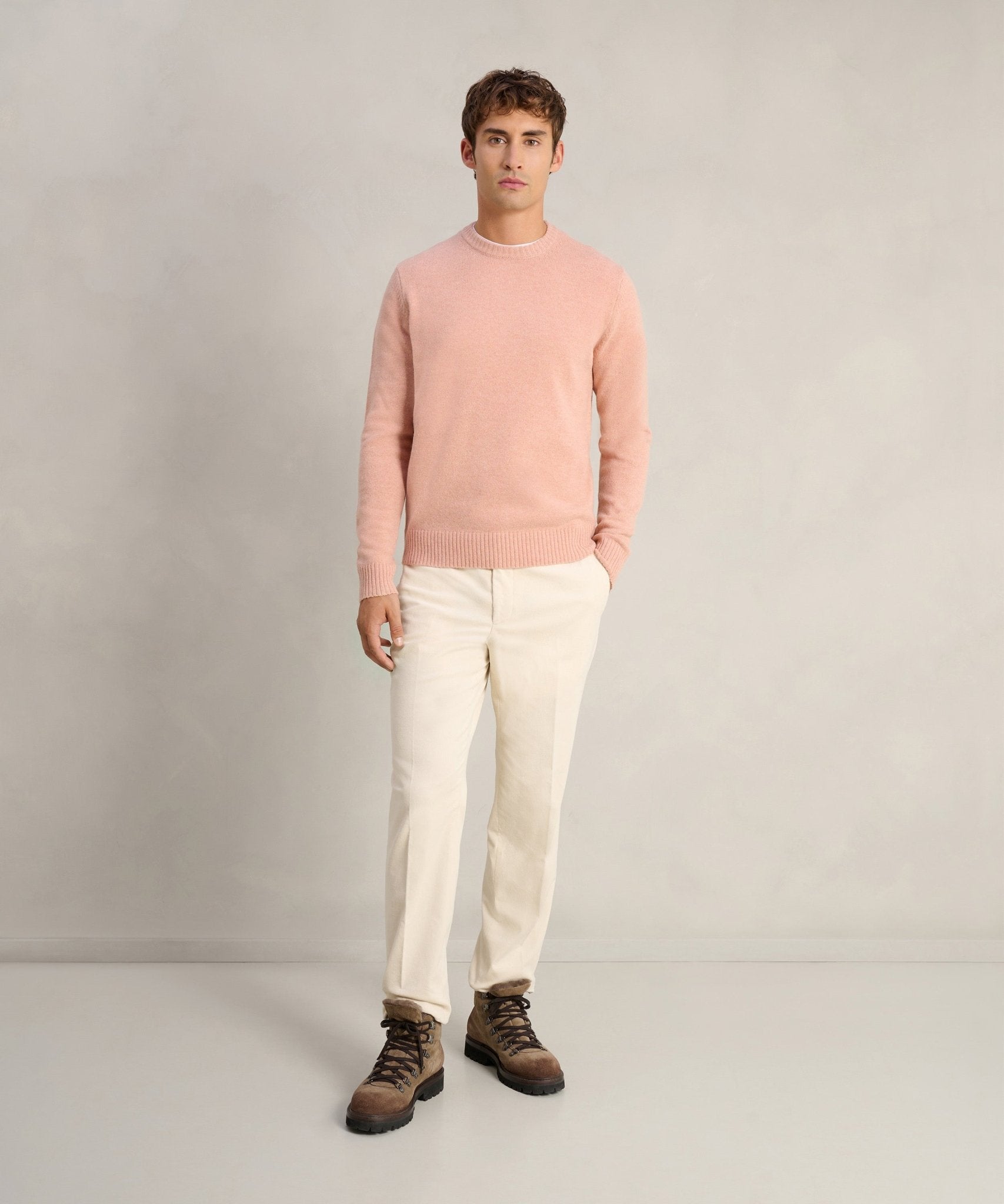 SOCI3TY Trui crewneck RWS wolmix roze - THE SOCIETY SHOP